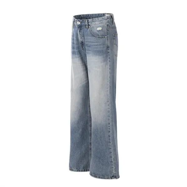 Japanese Brand Jun Washed gradient men's street fashion casual flared jeans Size US 34 / EU 50 - 2 Thumbnail