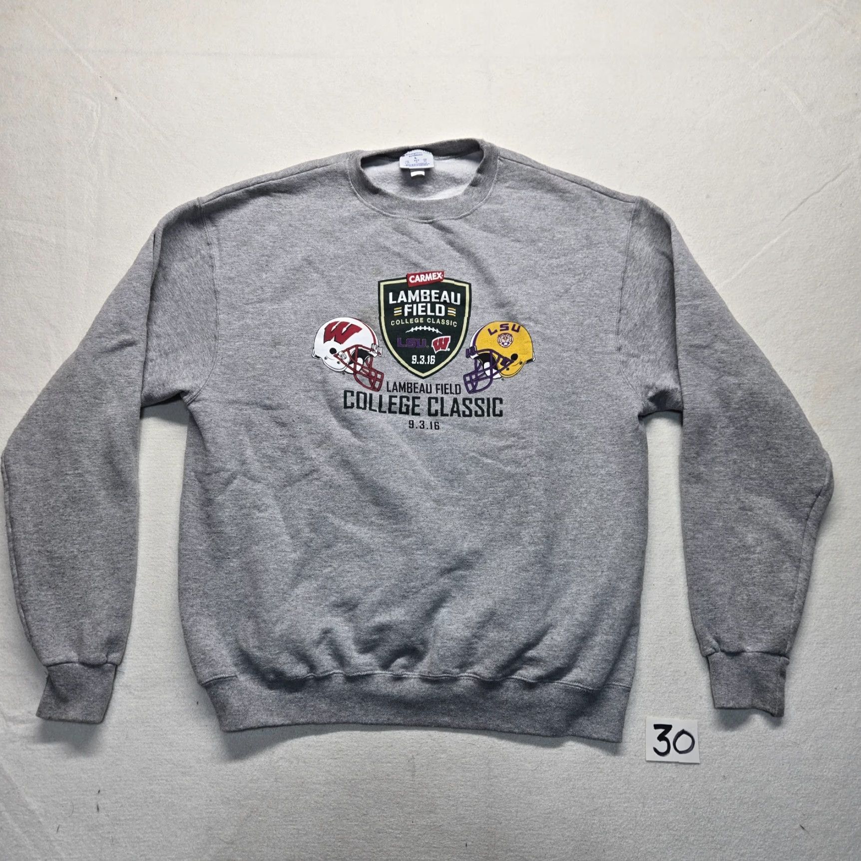 Champion VINTAGE Champion LSU Football Sweater Shirt Pullover Gray Long Sleeve Adult L Large Mens Size US L / EU 52-54 / 3 - 2 Thumbnail