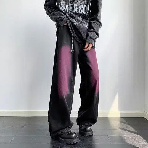 Jean Mashiko x Akane Purple Faded Baggy Denim Jeans Size US 30 / EU 46 - 7 Thumbnail