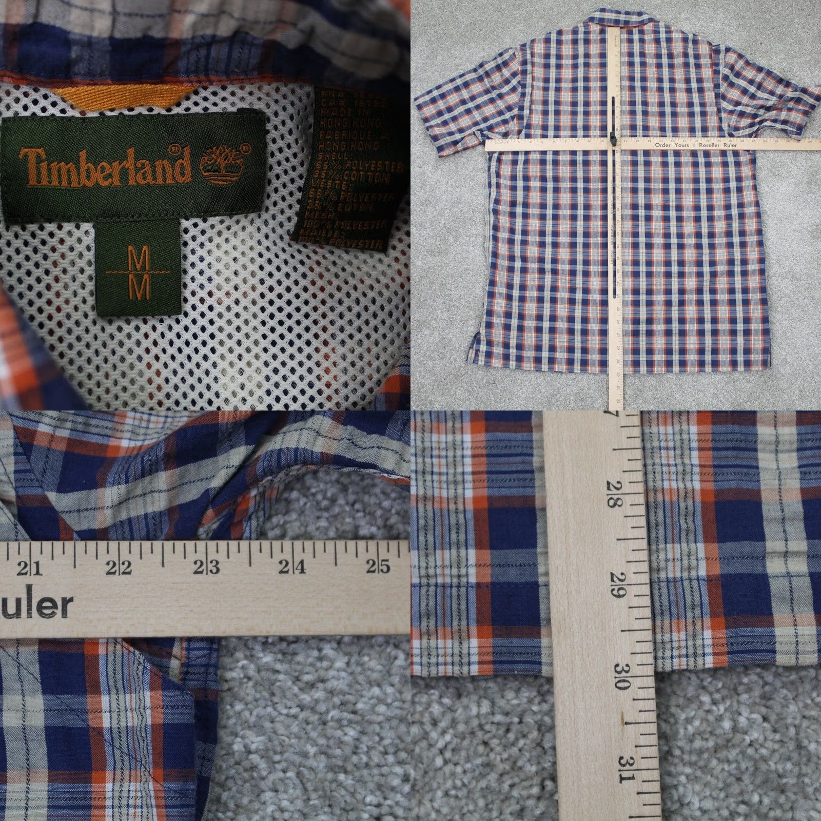 Timberland Timberland Button-Up Shirt Mens Medium Blue Plaid S/S Snap Button Casual Workwear Vintage No Size US M / EU 48-50 / 2 - 8 Thumbnail
