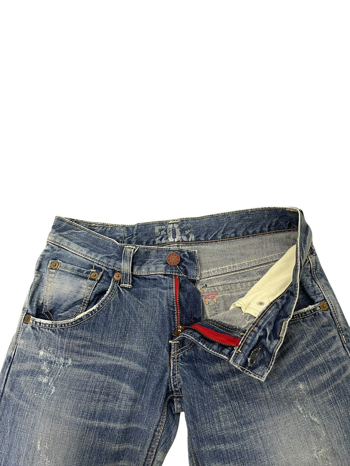 If Six Was Nine Flare Jeans Edwin Japan Distress Low Rise Boot Cut 2🟦0 Size US 30 / EU 46 - 9 Thumbnail