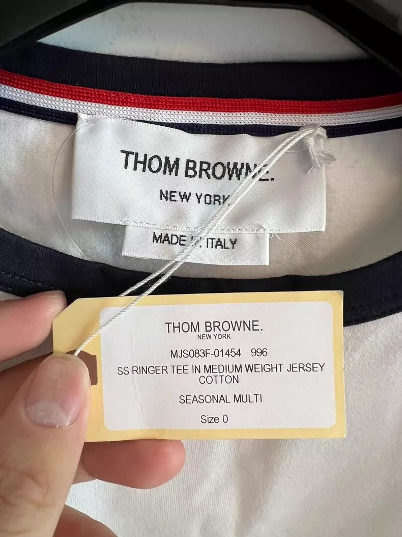 Thom Browne Thom Browne White tee in patchwork Size US XS / EU 42 / 0 - 3 Thumbnail