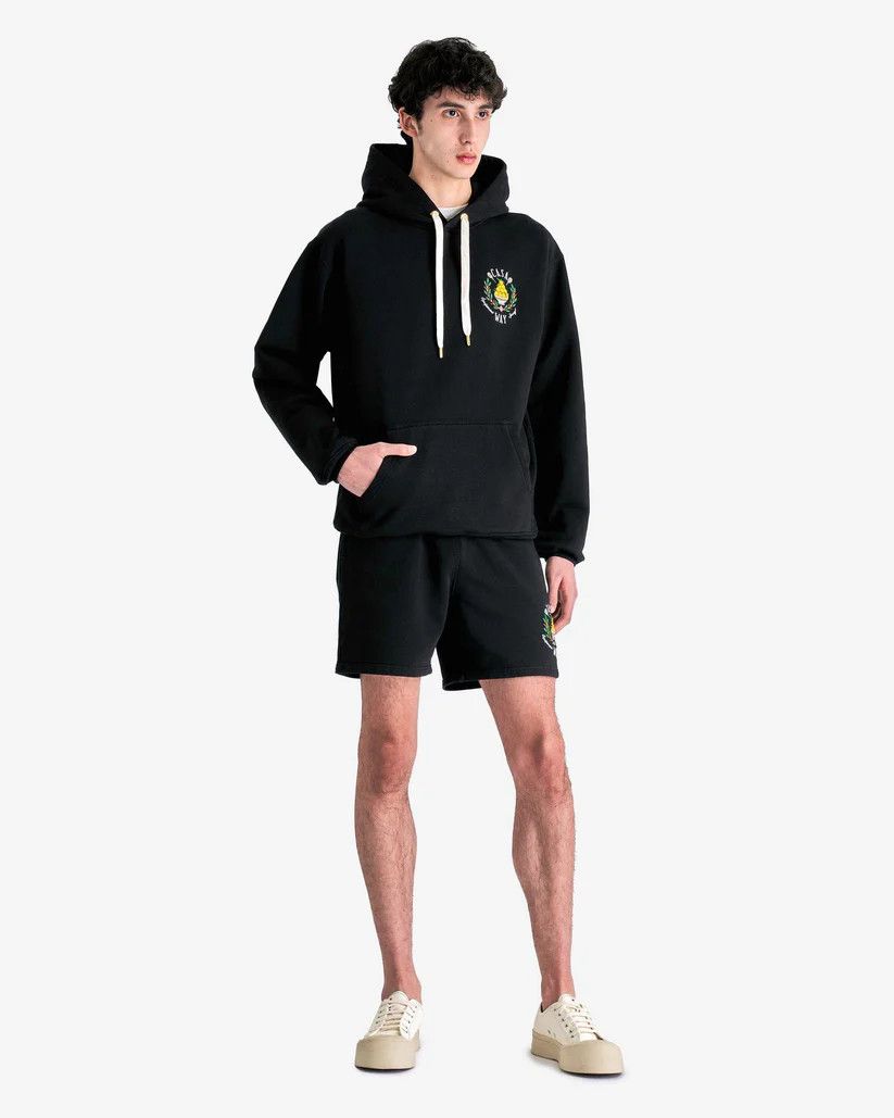 Casablanca os11x0725 Logo-Embroidered Cotton Hoodie in Black Size US XL / EU 56 / 4 - 6 Thumbnail