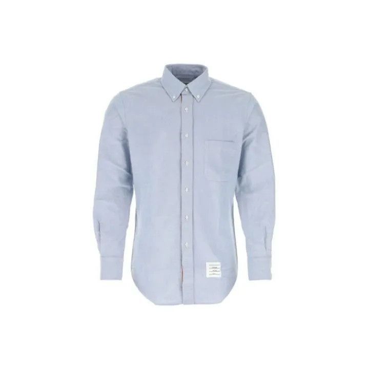 Thom Browne Thom Browne Long Sleeve Cotton Shirt in Light Blue -2507 Size US S / EU 44-46 / 1 - 7 Thumbnail