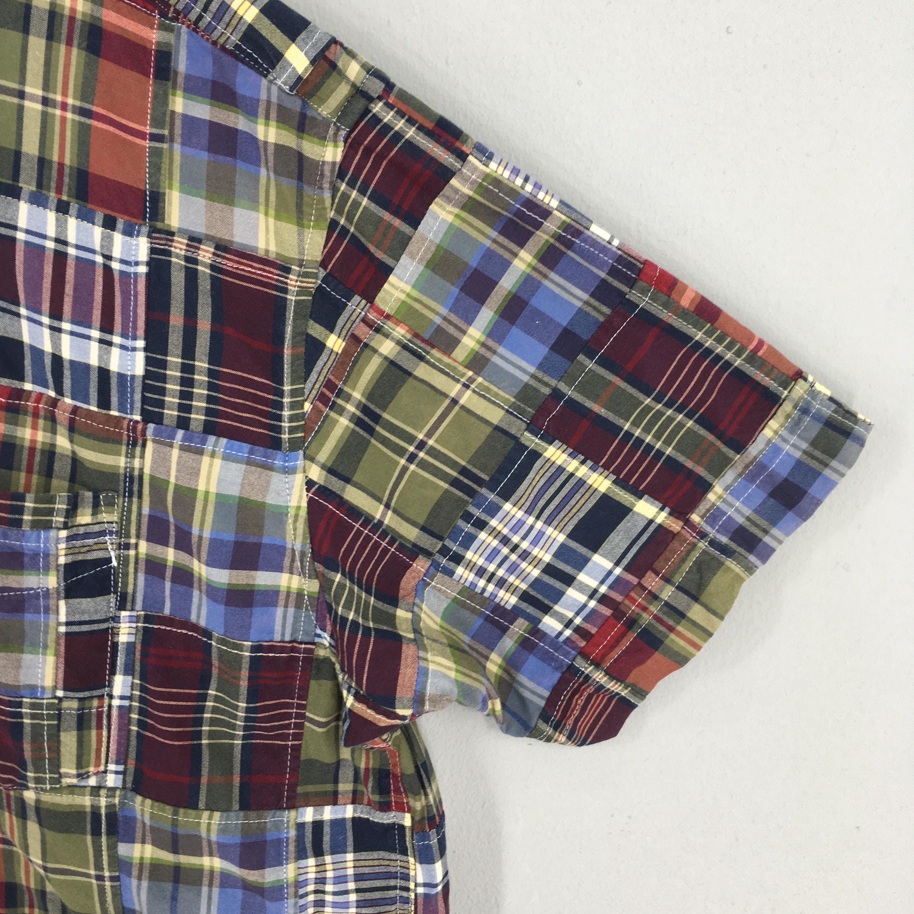 Nautica Vintage Nautica Patchwork Checkered Shirt 2XLarge Size US XXL / EU 58 / 5 - 4 Thumbnail