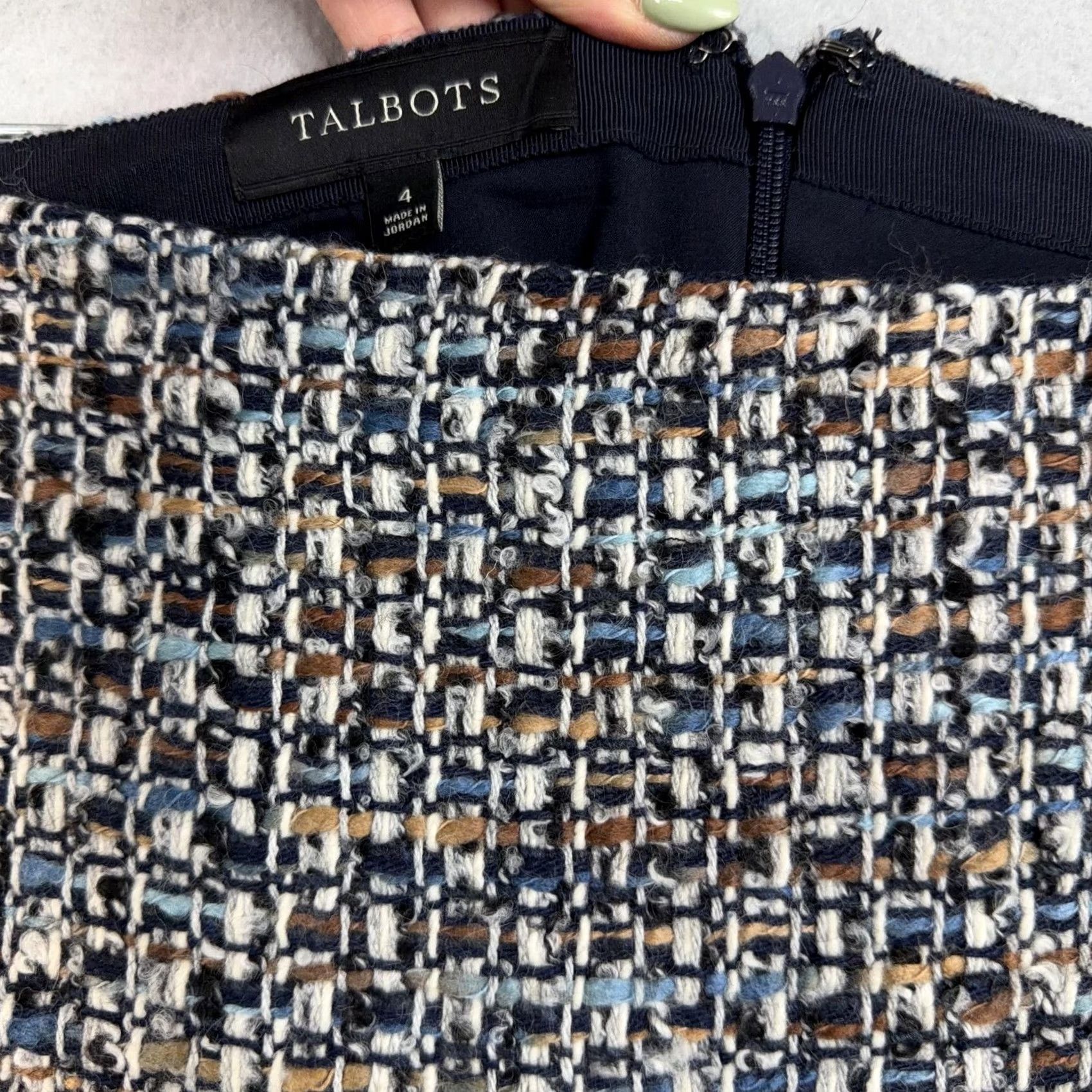 Talbots Talbots Womens 4 Skirt Tweed Wool Knee Length Workwear Size 27" / US 4 / IT 40 - 3 Thumbnail