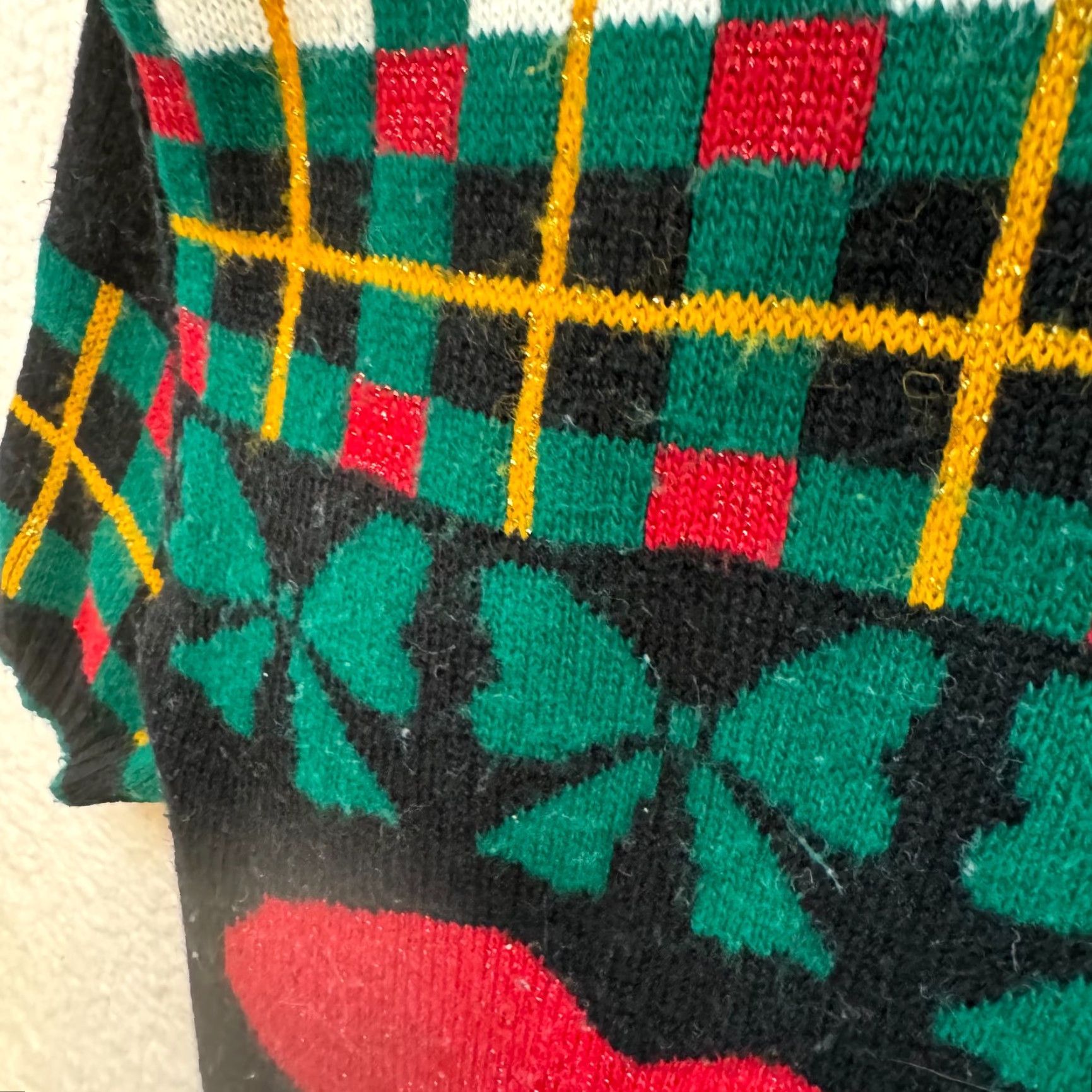 Vintage VINTAGE 90s Christmas Sweater Black Scottish Terrier Tartan Plaid 1X XL Preppy Roman's Knit Mens Size XL / US 12-14 / IT 48-50 - 7 Thumbnail