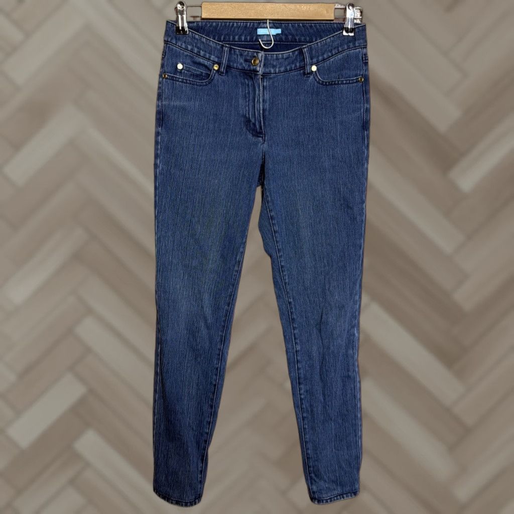 J.McLaughlin J. McLaughlin Velveteen Jeans Straight Leg Womens 0 Mid Blue Preppy Vintage No Size 25" / US 0 / IT 36 - 1 Thumbnail