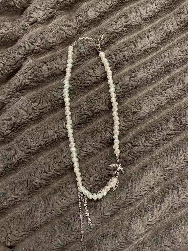 Jewelry Charm Hip Hop Peace Dove Tassel Alien Imitation Pearl Beads Size ONE SIZE - 6 Thumbnail