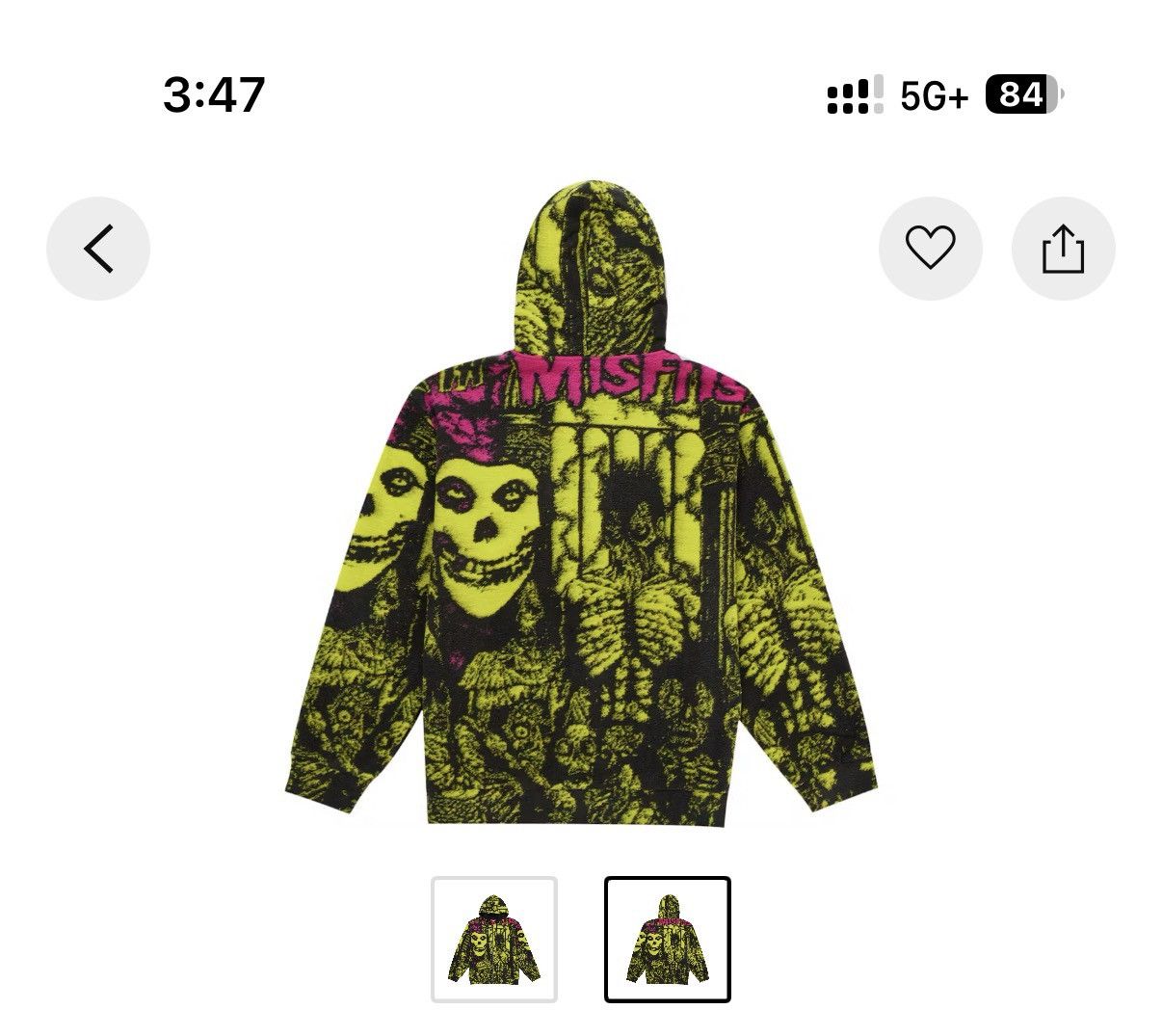 Misfits × Supreme Supreme The Misfits Zip Up hooded sweater Size US M / EU 48-50 / 2 - 2 Thumbnail