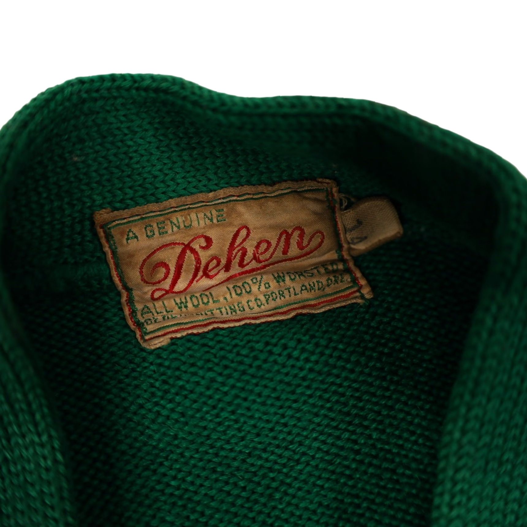 Vintage VINTAGE Dehen Collegiate Small Letterman Dollar Sign Patch Knit Wool Sweater Cardigan Womens S Green Size S / US 4 / IT 40 - 6 Thumbnail