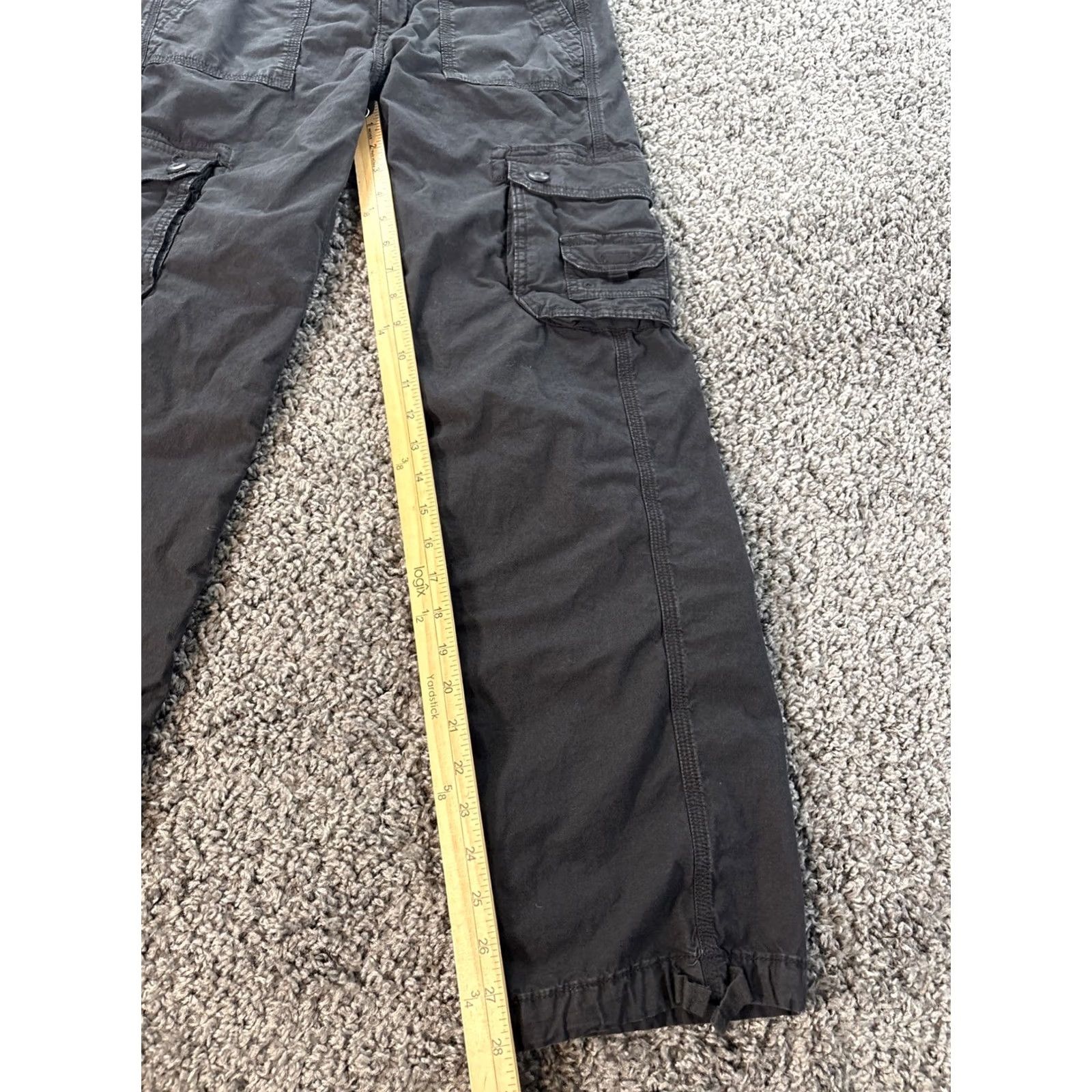 American Eagle Outfitters American Eagle Outfitters Pants Womens 26x28 Baggy Jogger Cargo Pockets Adjustable Black Gray Size 25" / US 0 / IT 36 - 2 Thumbnail
