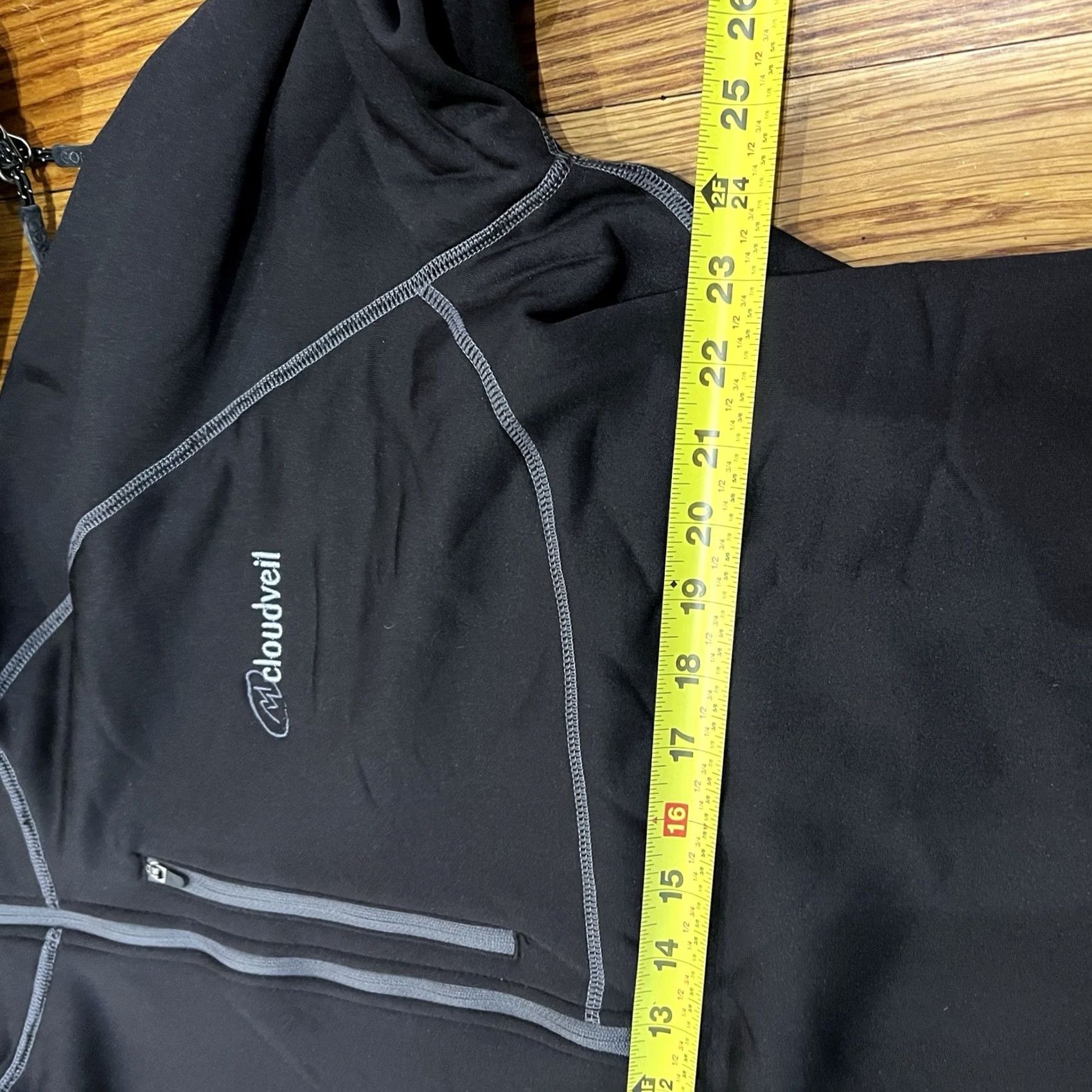 Layer 8 VINTAGE Cloudveil Mens 2XL Soft Pullover Thermo Black Mid Layer Expedition Half Zipper Sweater Pullover Mens Black 2XL Size US XXL / EU 58 / 5 - 7 Thumbnail