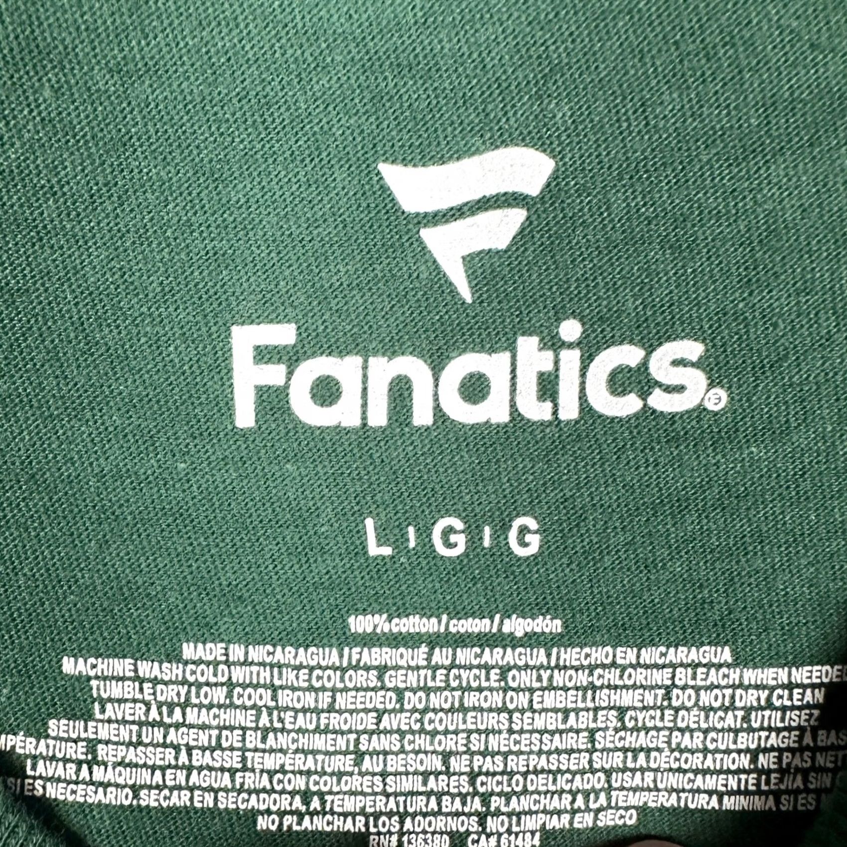 Vintage Fanatics Green Bay Packers T-Shirt Mens L Green Short Sleeve Graphic Crew Neck Vintage? No (EUC) Size US L / EU 52-54 / 3 - 4 Thumbnail