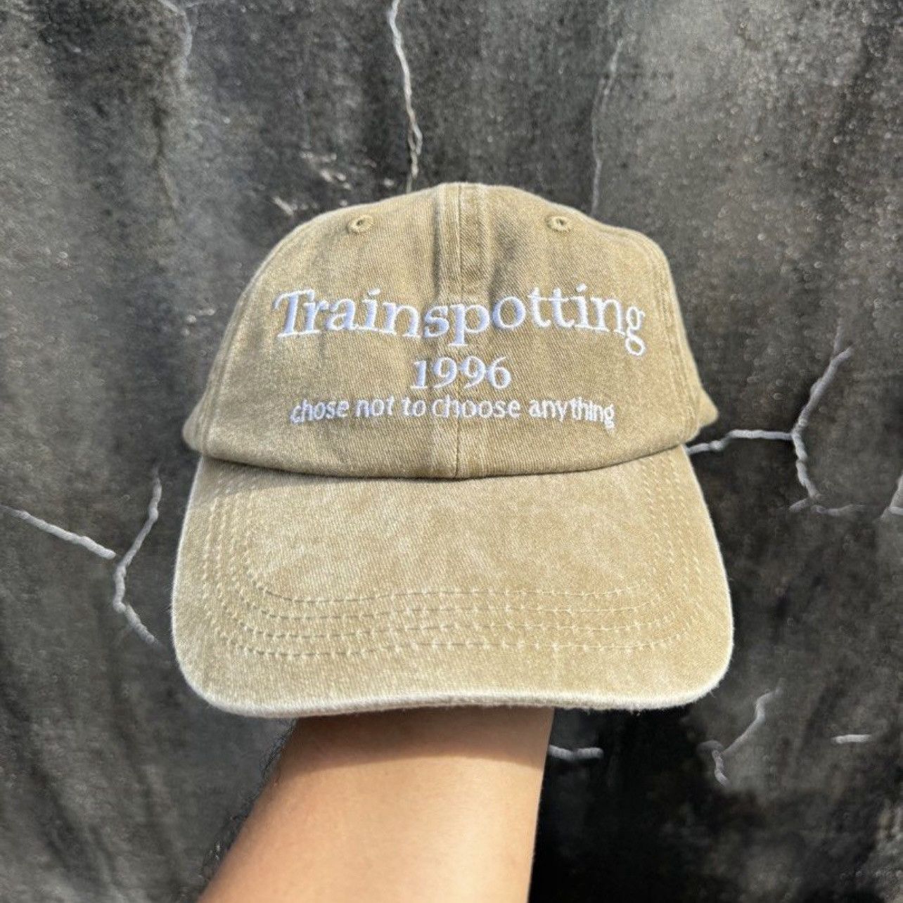 Band Tees Trainspotting 1996 Embroidered Dad Cap Size ONE SIZE - 5 Thumbnail