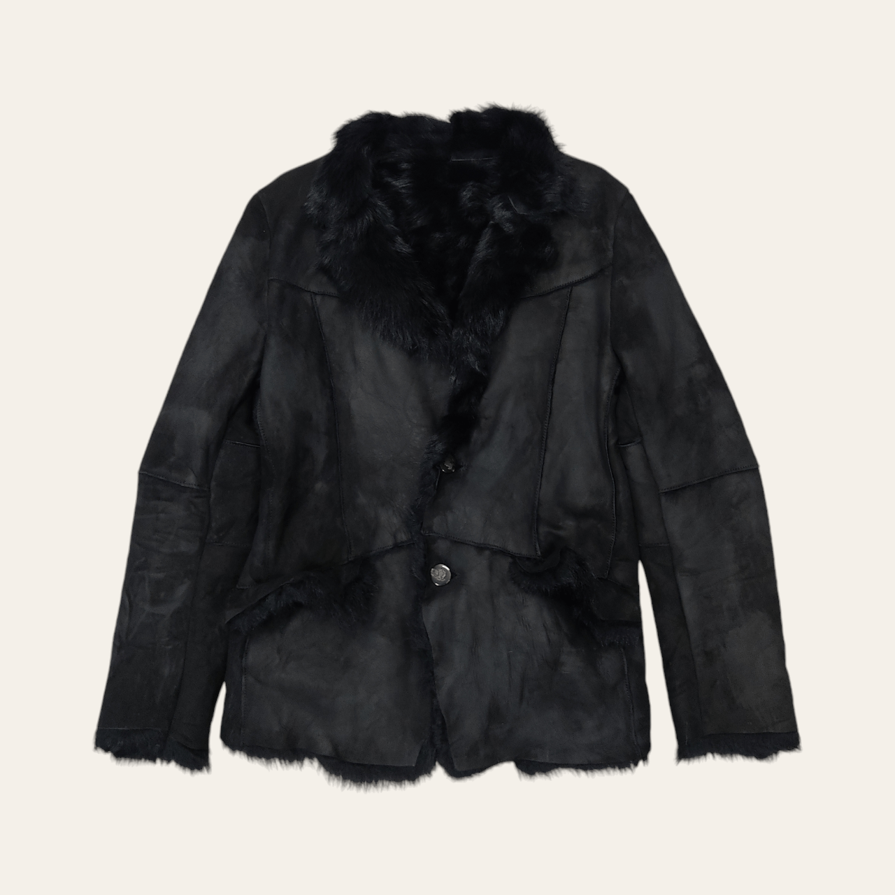 5351 POUR LES HOMMES 5351 POUR LES HOMMES Elegant Shearling Sheepskin Fur Coat Size L / US 10 / IT 46 - 2 Thumbnail