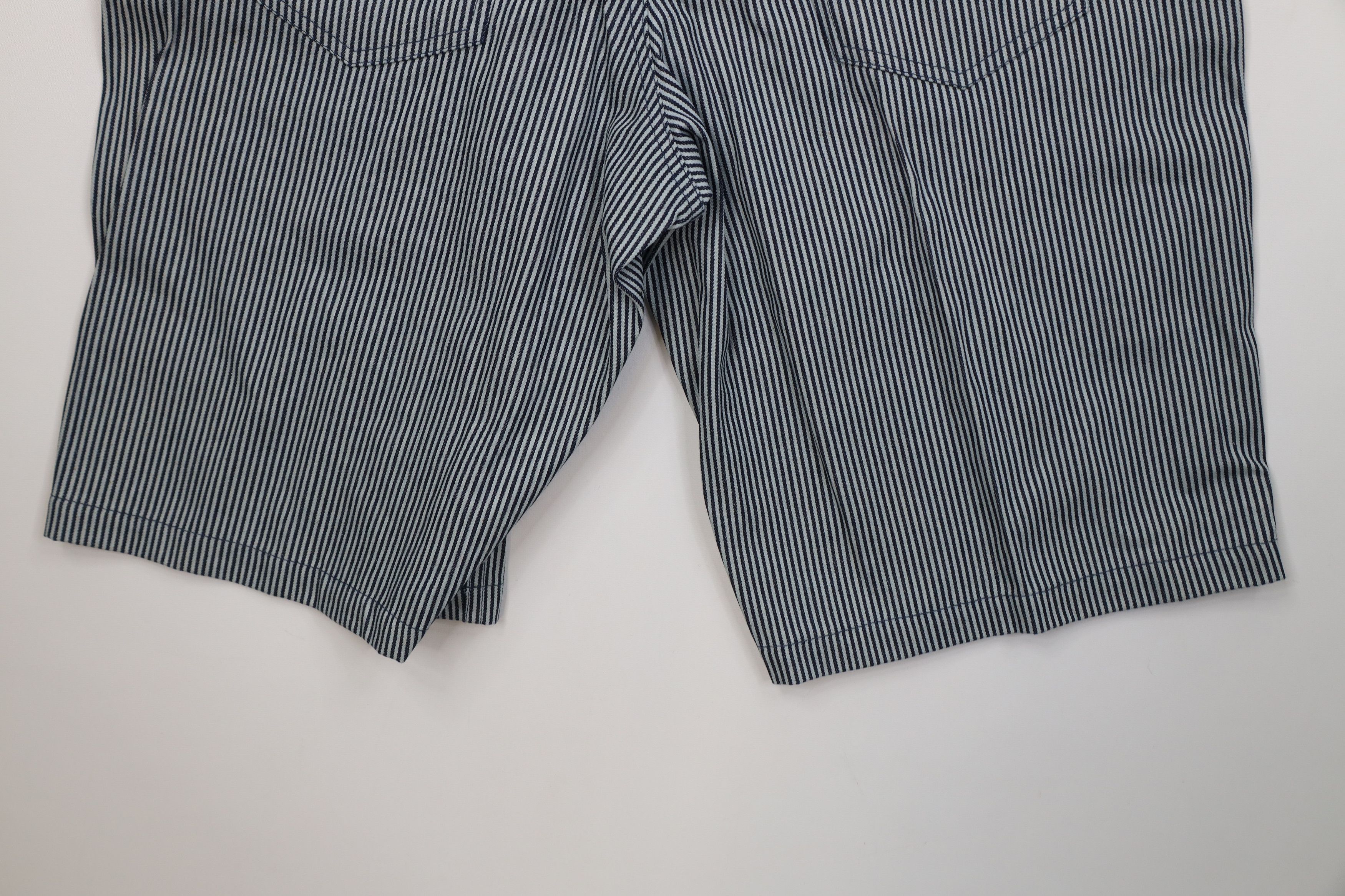 Vintage Deadstock Vintage 90s Streetwear Hickory Striped Jean Shorts Size US 32 / EU 48 - 11 Thumbnail