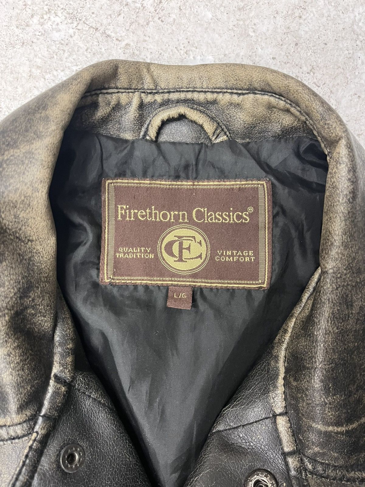 Vintage Vintage brown button up leather jacket Size US L / EU 52-54 / 3 - 3 Thumbnail