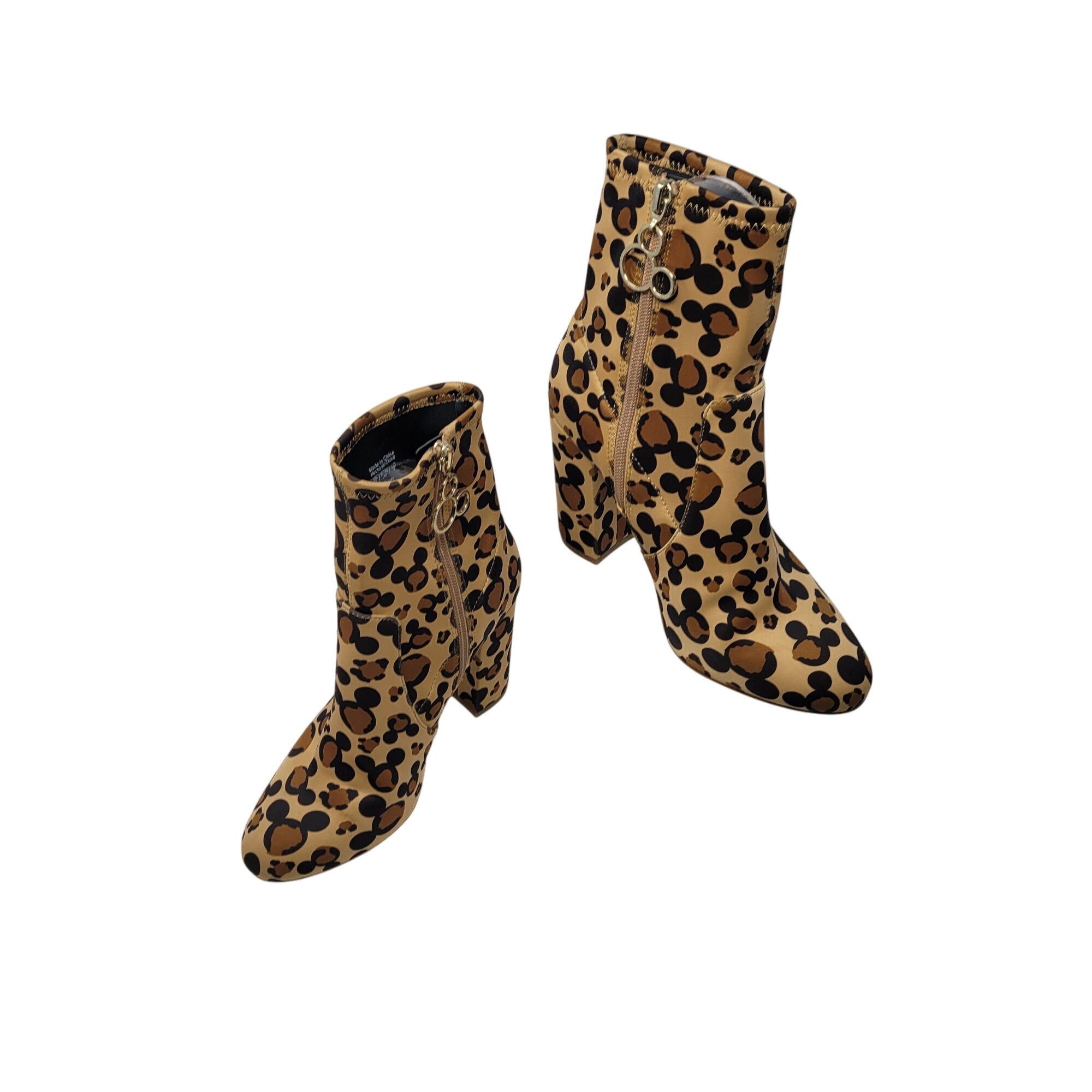 Aldo × Disney Disney X Aldo Step In Magic Leopard Chunky Heel Sock Bootie Size US 6 / IT 36 - 13 Thumbnail
