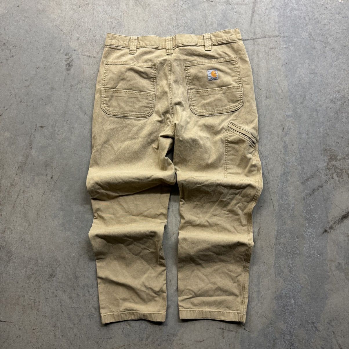 Vintage 90s Y2K Carhartt Relaxed Fit Work Pants Tan 35x32