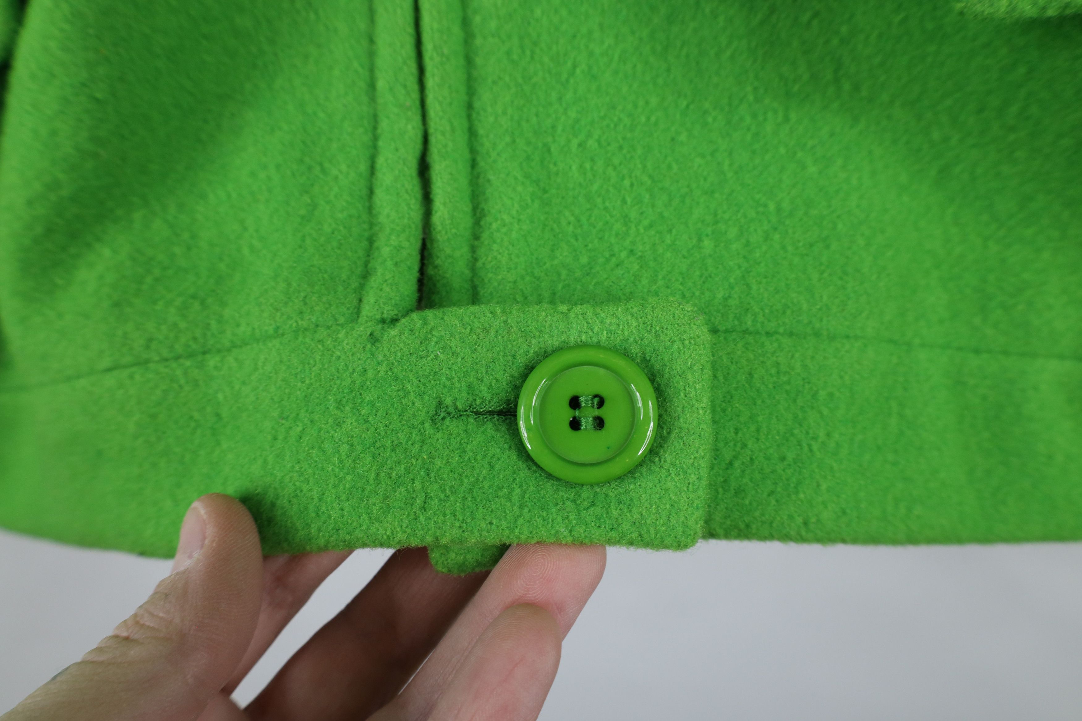 Vintage Vintage 90s Streetwear Wool Full Zip Bomber Jacket Lime Size L / US 10 / IT 46 - 4 Thumbnail