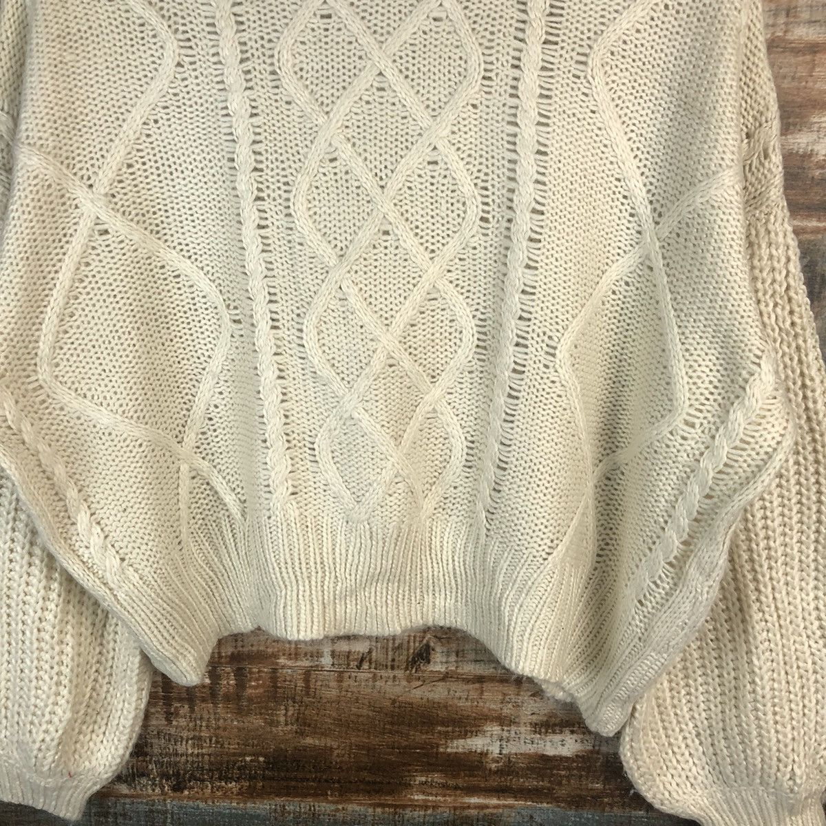 Homespun Knitwear × Japanese Brand Earth Music & Econology White Knitwear #A2260 Size M / US 6-8 / IT 42-44 - 6 Thumbnail