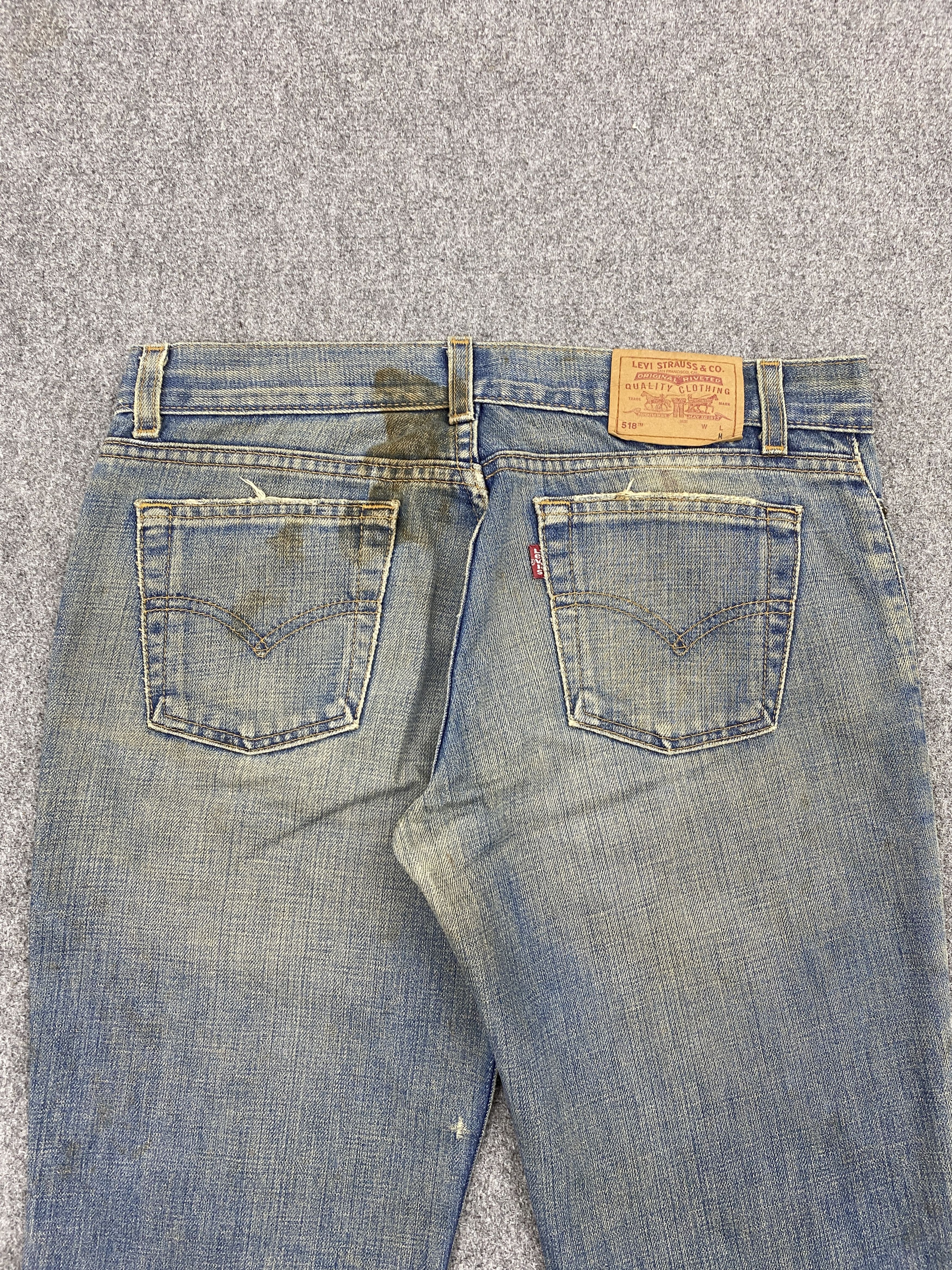 Levi's Rusty Vintage 90s Levis 518 Superlow Bootcut Jeans DP2637 Size US 33 - 4 Thumbnail