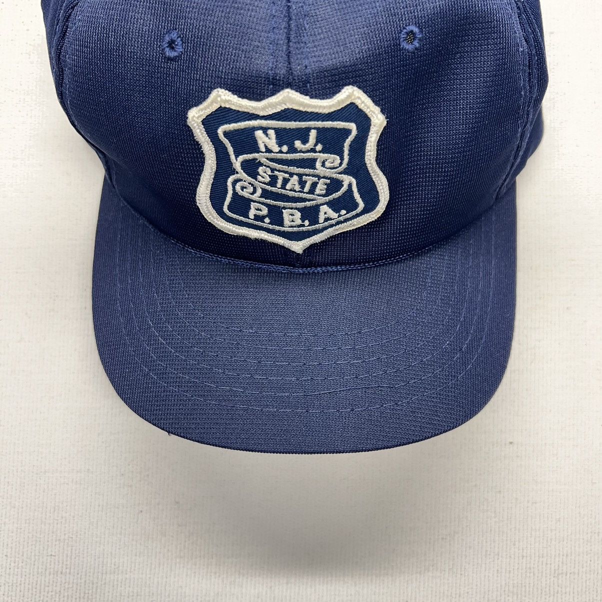 Vintage NJ State PBA Hat Blue New Jersey Trucker Snap Back Logo Cap Size ONE SIZE - 4 Thumbnail