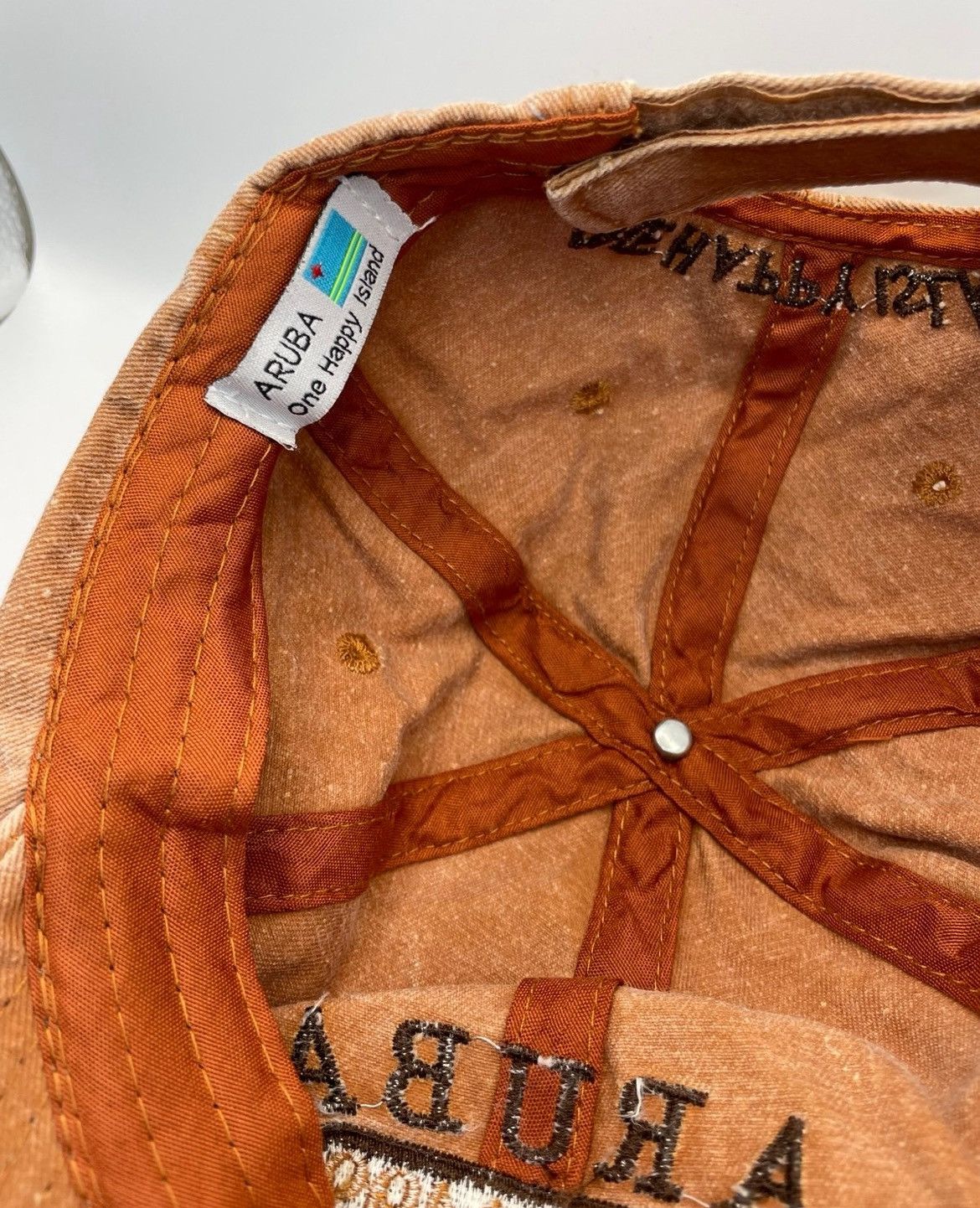 Other ARUBA “One Happy Island” Distressed Cap EST. 1499 Adjustable Size ONE SIZE - 6 Thumbnail