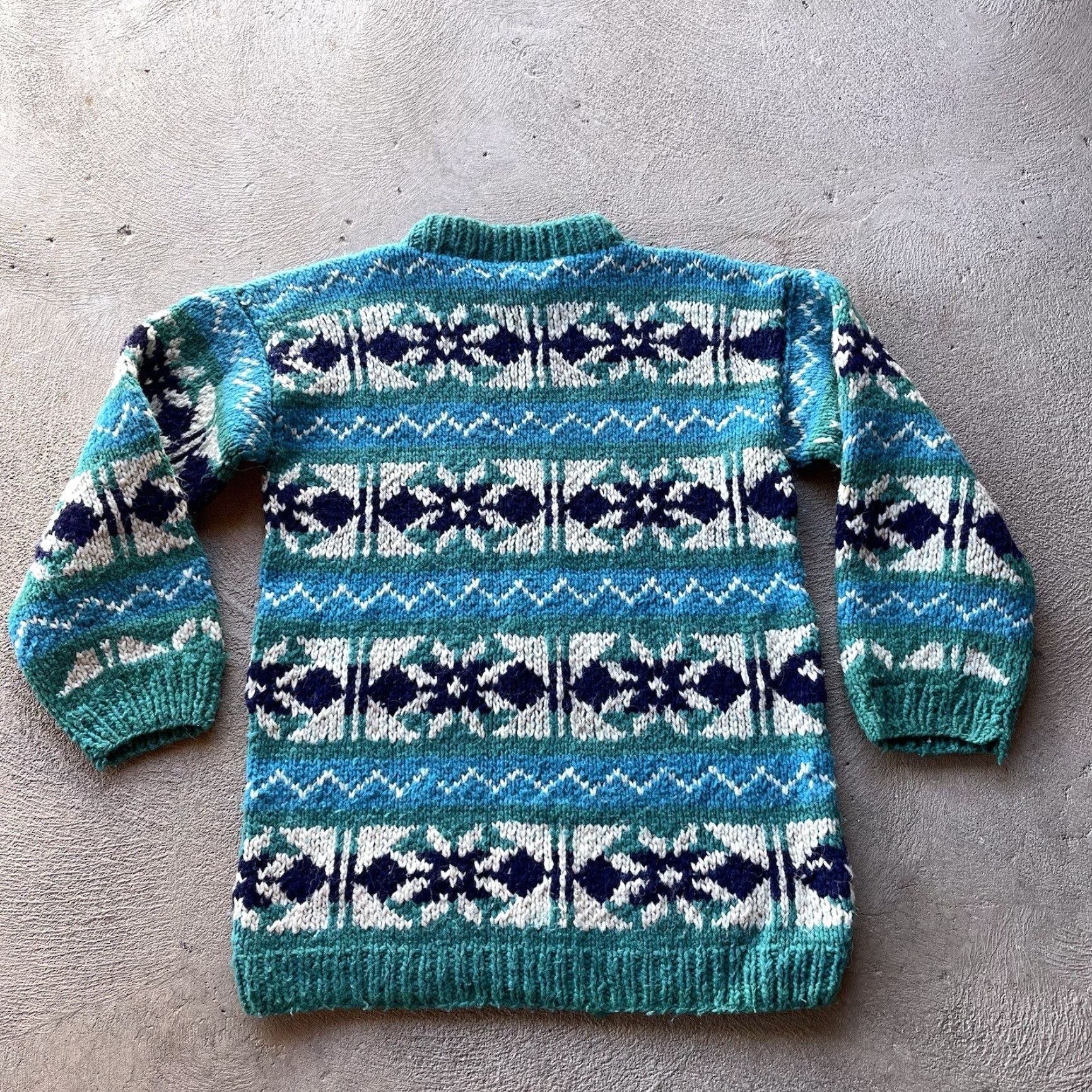 Vintage VINTAGE Amos Andes Sweater Mens Medium Knit Pullover Green Wool Crew Neck 90s Outdoor Geometric Pattern Mens Size US M / EU 48-50 / 2 - 6 Thumbnail