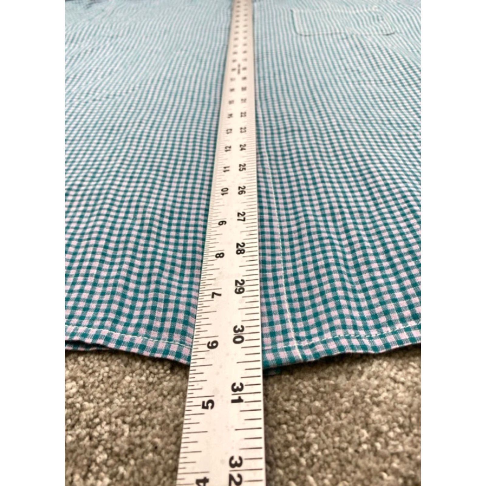 Tommy Bahama VINTAGE Tommy Bahama Shirt Men’s Large Short Sleeve Button Up Blue Checked Linen Blend Size US L / EU 52-54 / 3 - 6 Thumbnail