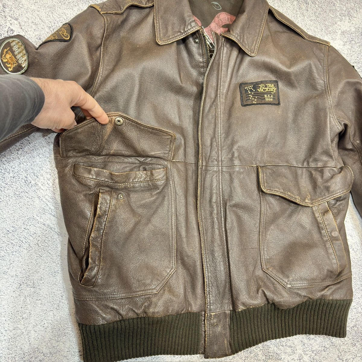 Other Debenhams Leather A-2 Aviator Jacket L size Size US L / EU 52-54 / 3 - 7 Thumbnail
