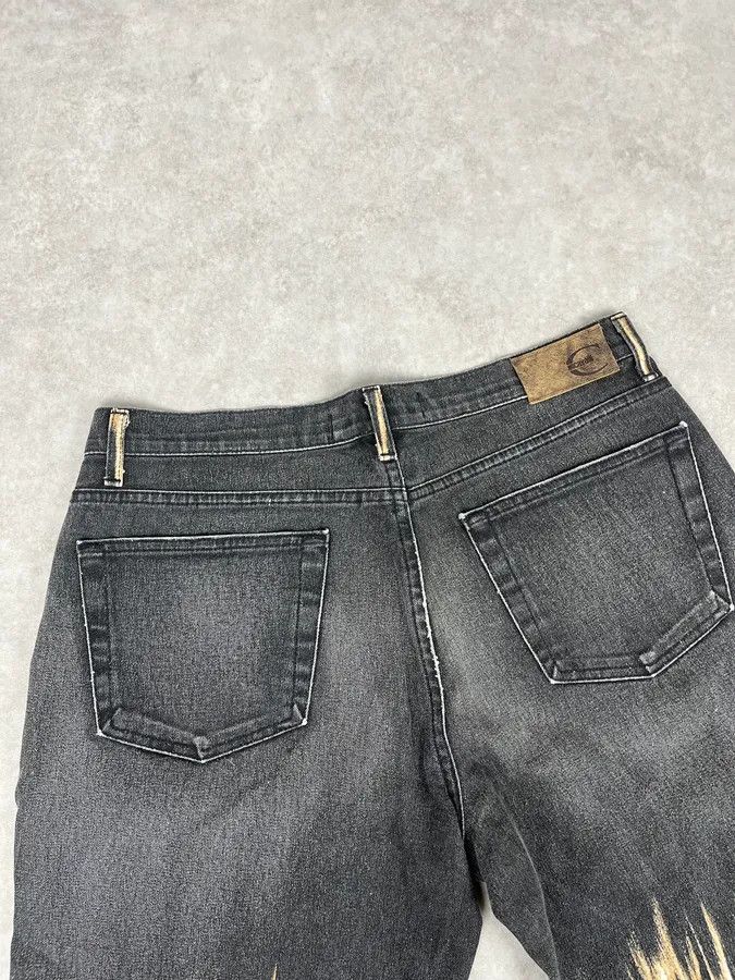 Just Cavalli AW2004 Cavalli Grey Fire Flames Denim Jeans Size 27" / US 4 / IT 40 - 8 Thumbnail
