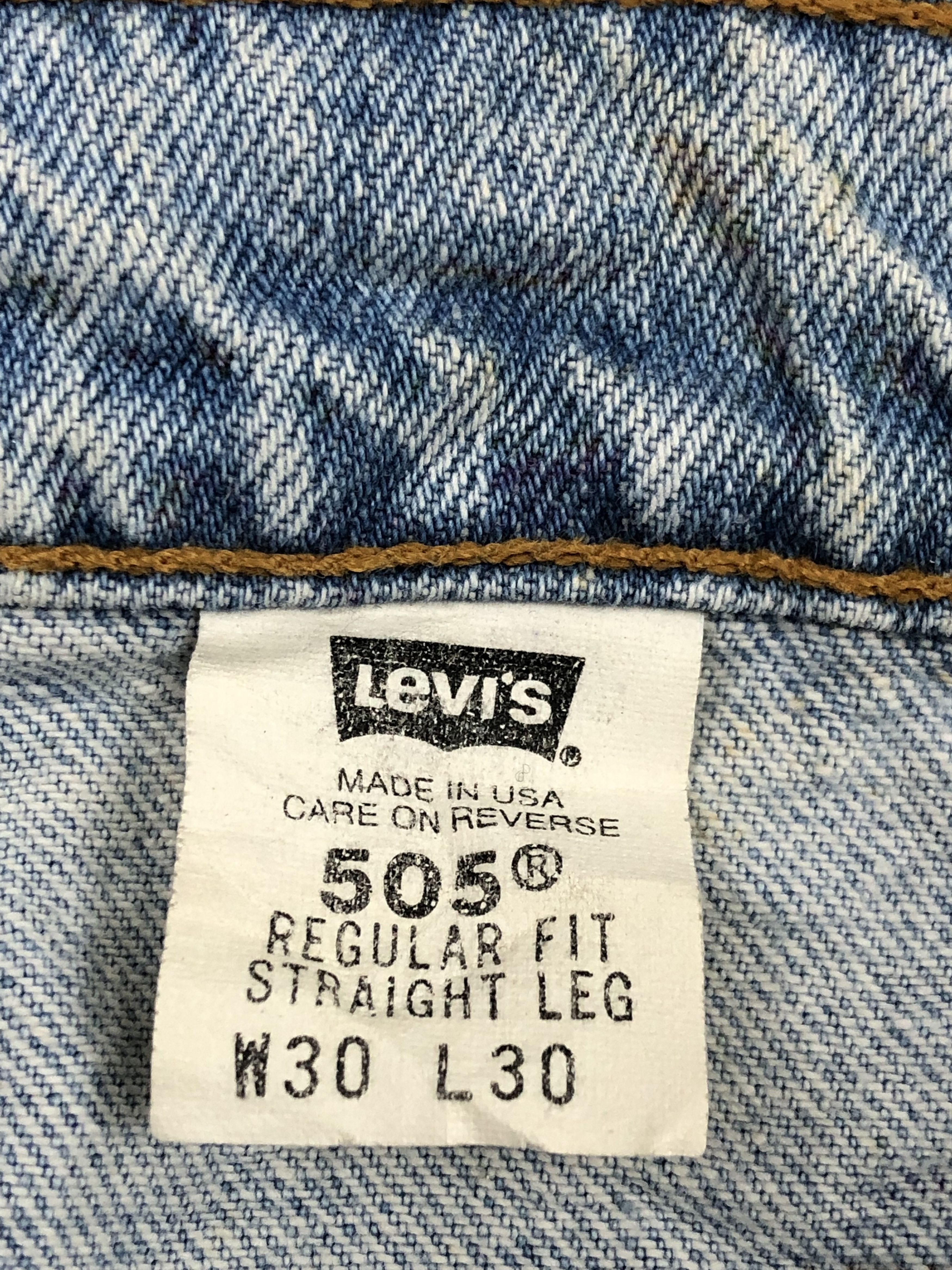 Levi's Vintage 90s Levis 505 Regular Straight Jeans DPP0093 Size US 30 / EU 46 - 6 Thumbnail