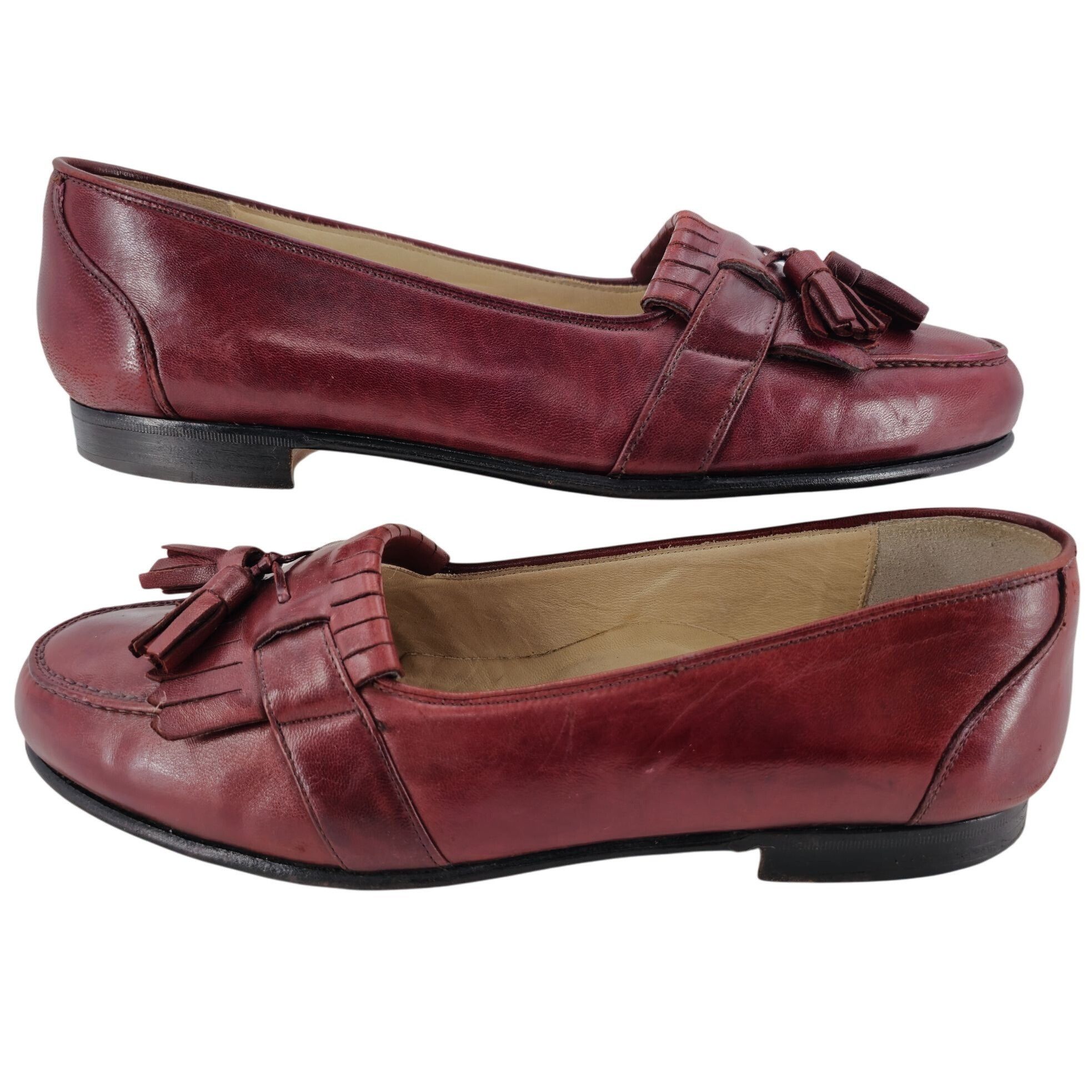 Bragano × Cole Haan Vintage Bragano Cole Haan Burgundy Leather Dress Shoes Men 9 Size US 9 / EU 42 - 4 Thumbnail