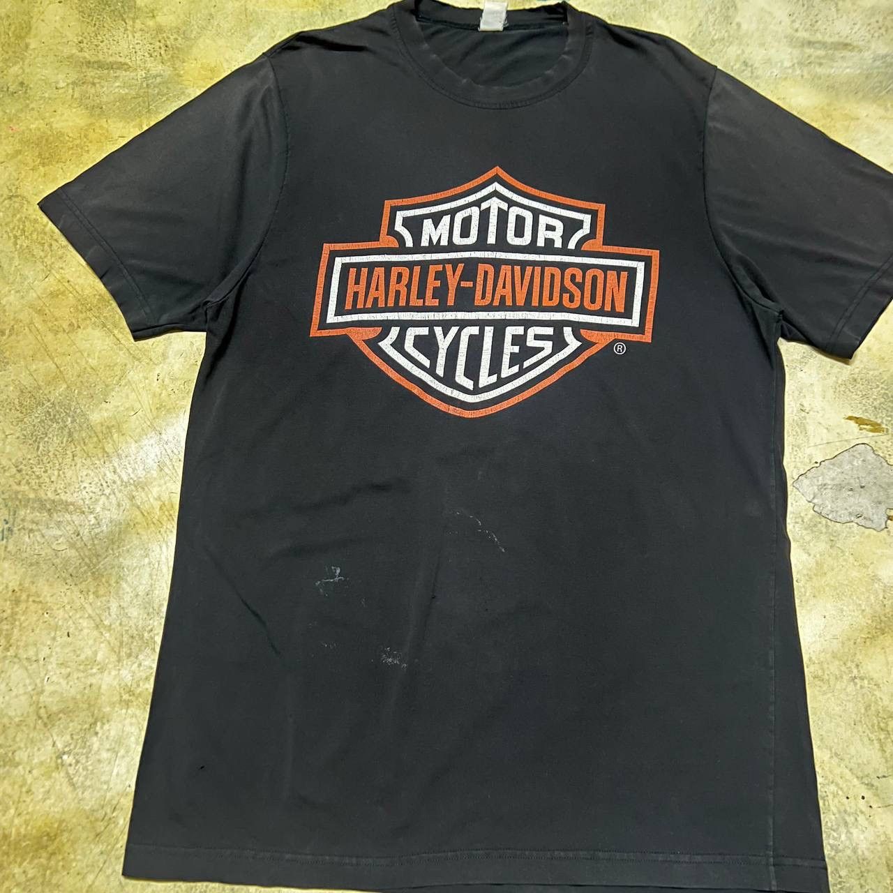 Harley Davidson Vintage Harley Davidson Big Logo Distressed Shirt Size US L / EU 52-54 / 3 - 3 Thumbnail