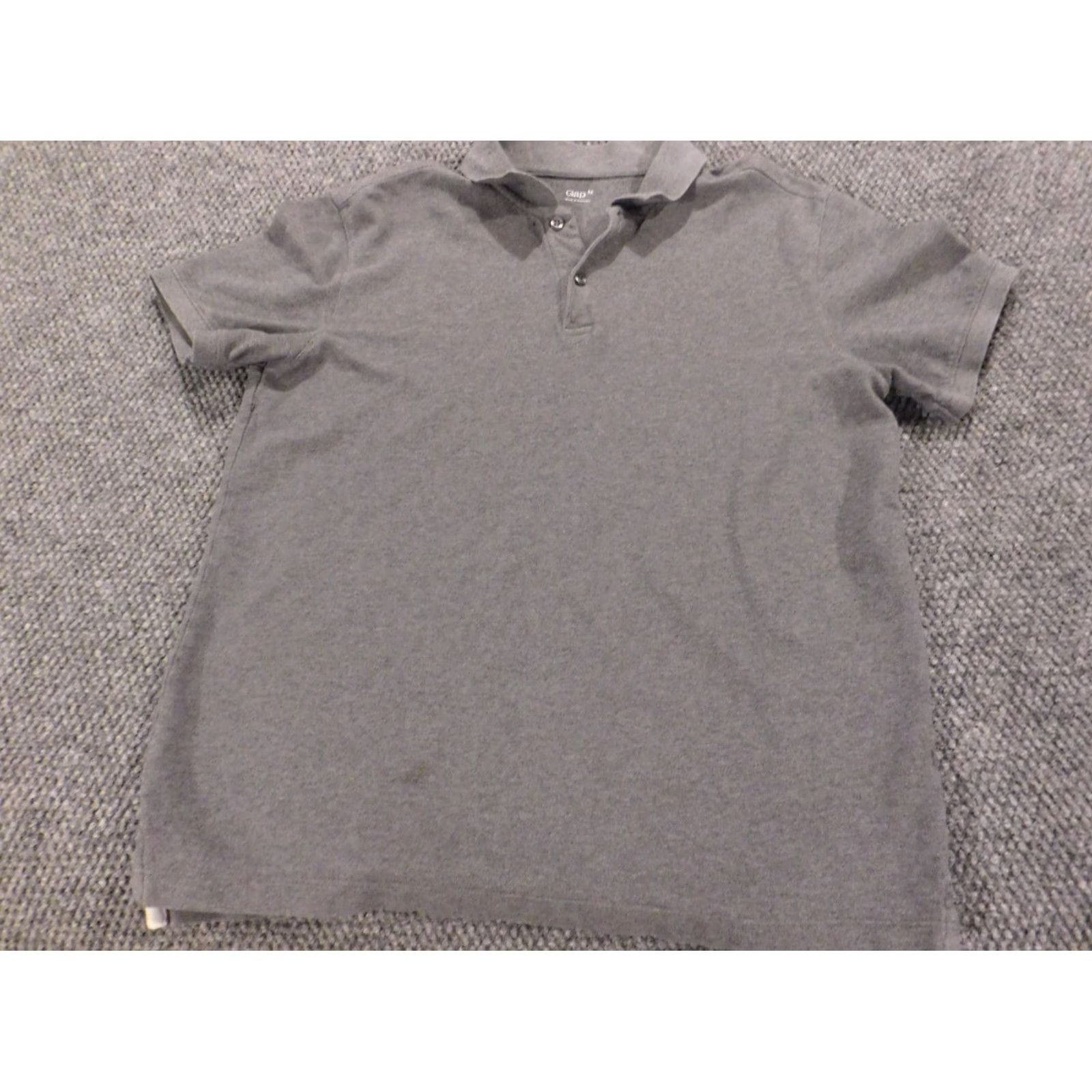 Gap Gap Mens Polo Shirt M Gray Classic Button Casual Knit Short Sleeve Regular Fit Size US M / EU 48-50 / 2 - 2 Thumbnail