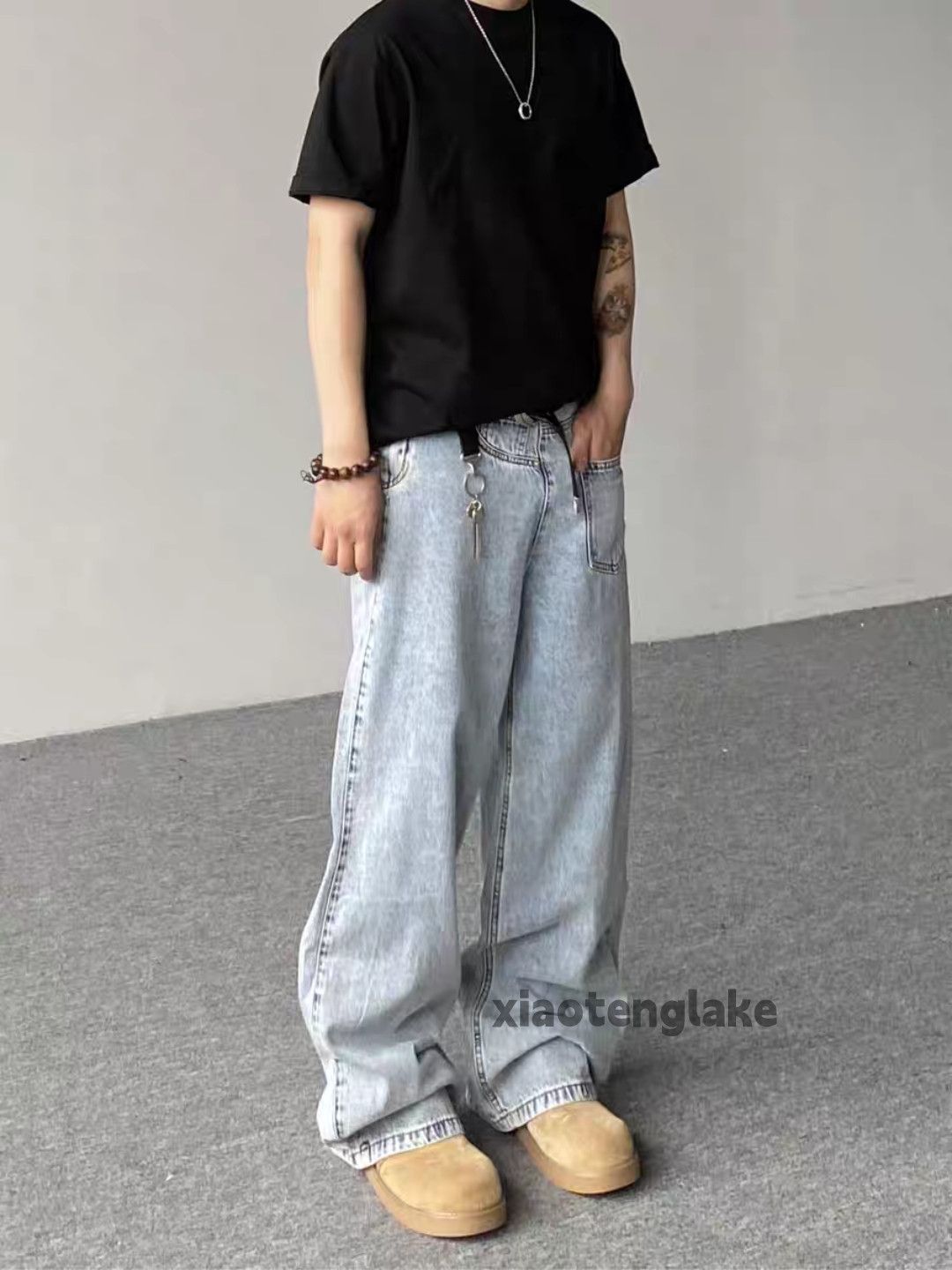 Jean xtl vintage washed faded skate hiphop baggy jeans Size US 30 / EU 46 - 1 Thumbnail