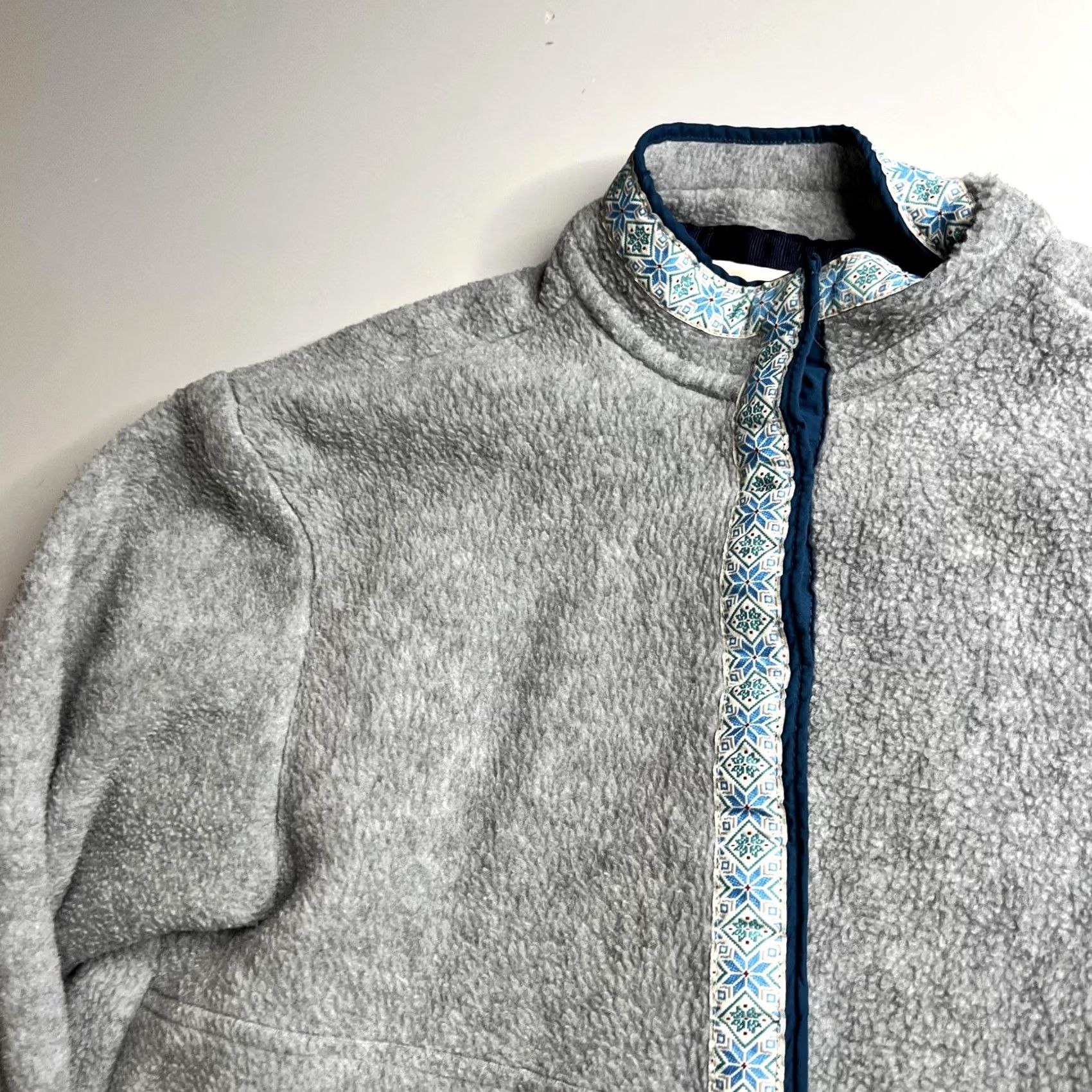 Vintage VINTAGE L.L.Bean Jacket Womens M Gray Fleece 1/4 Zip USA 90s Size M / US 6-8 / IT 42-44 - 3 Thumbnail