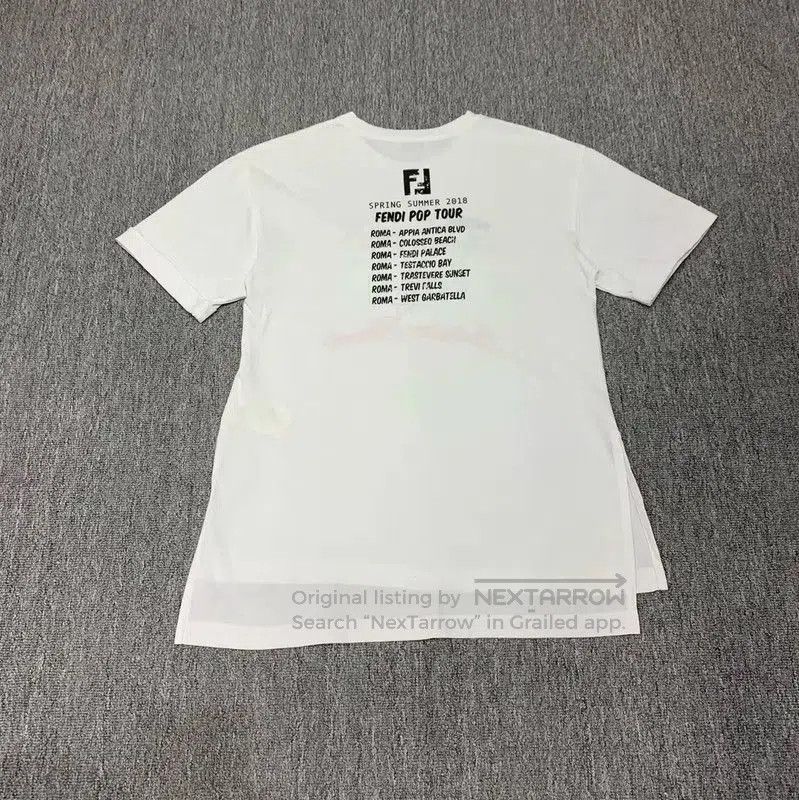 Fendi Fendi Summer Beach Graphic Cotton T-Shirt . Size S / US 4 / IT 40 - 2 Thumbnail