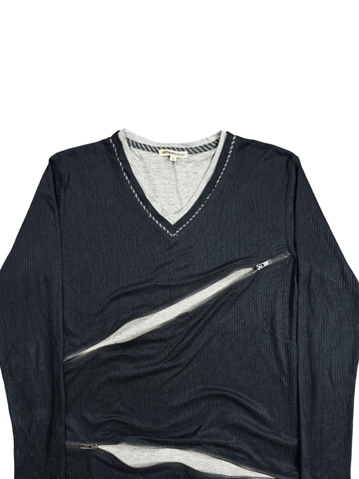 Tornado Mart 2000s Semantic Design Vkei Style Slashed Zipper Long Sleeve Size US M / EU 48-50 / 2 - 4 Thumbnail