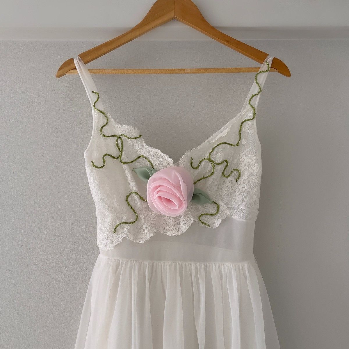 Vintage Romantic 1960's White Nightgown (XXS-XS) Size XS / US 0-2 / IT 36-38 - 10 Thumbnail