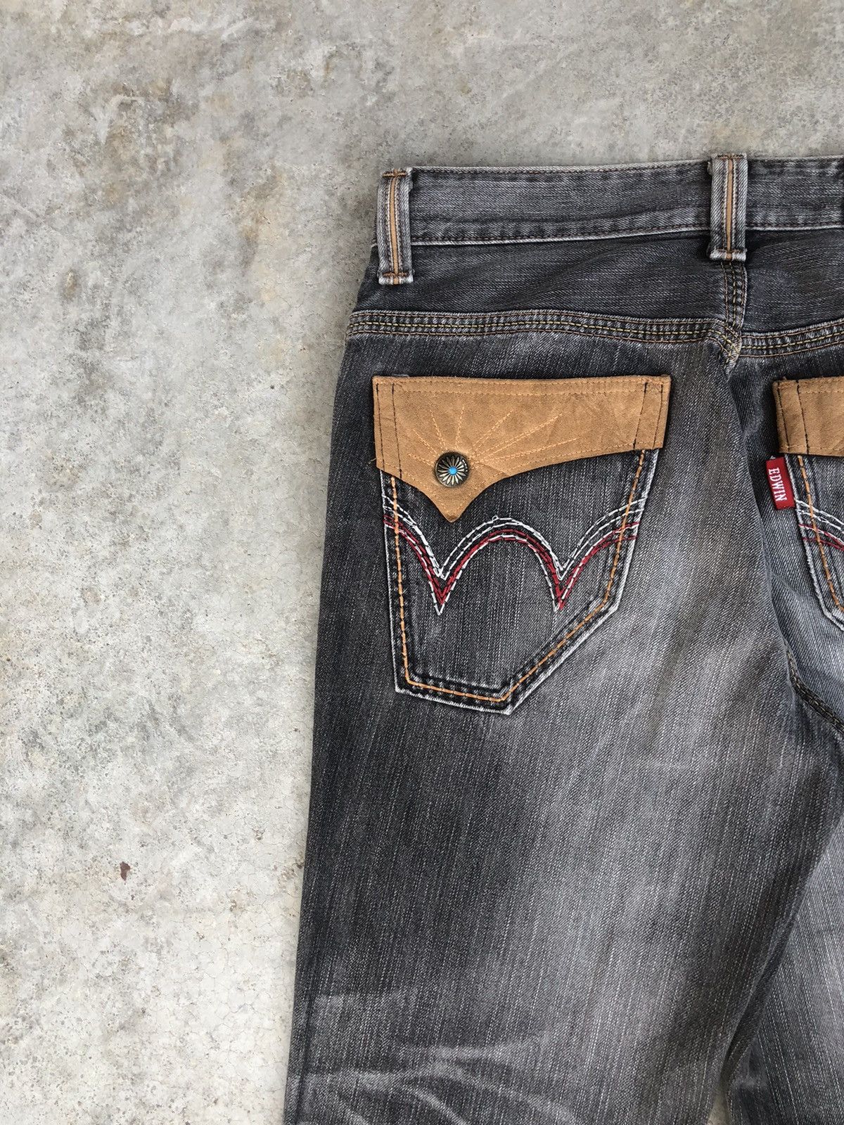 If Six Was Nine Japanese Edwin XV Flared Jeans Distressed Jeans Navajo Style Size US 33 - 9 Thumbnail