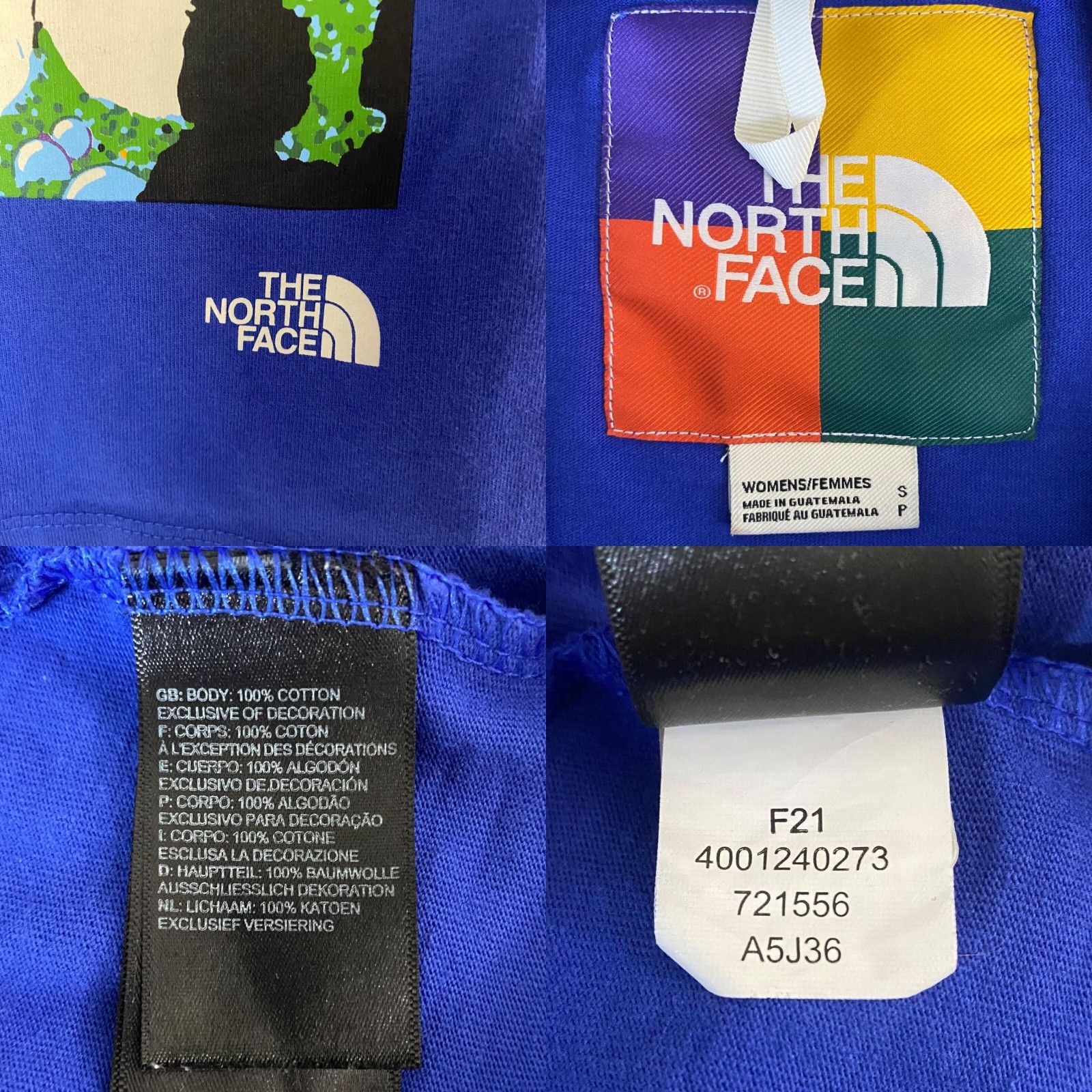 The North Face The North Face Cropped Mountain T-Shirt Womens Small Blue Graphic Casual Tee Size S / US 4 / IT 40 - 8 Thumbnail