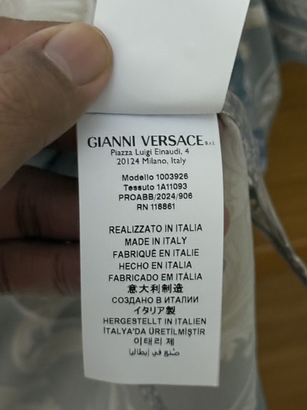 Versace Barocco Sea Silk Shirt Blue