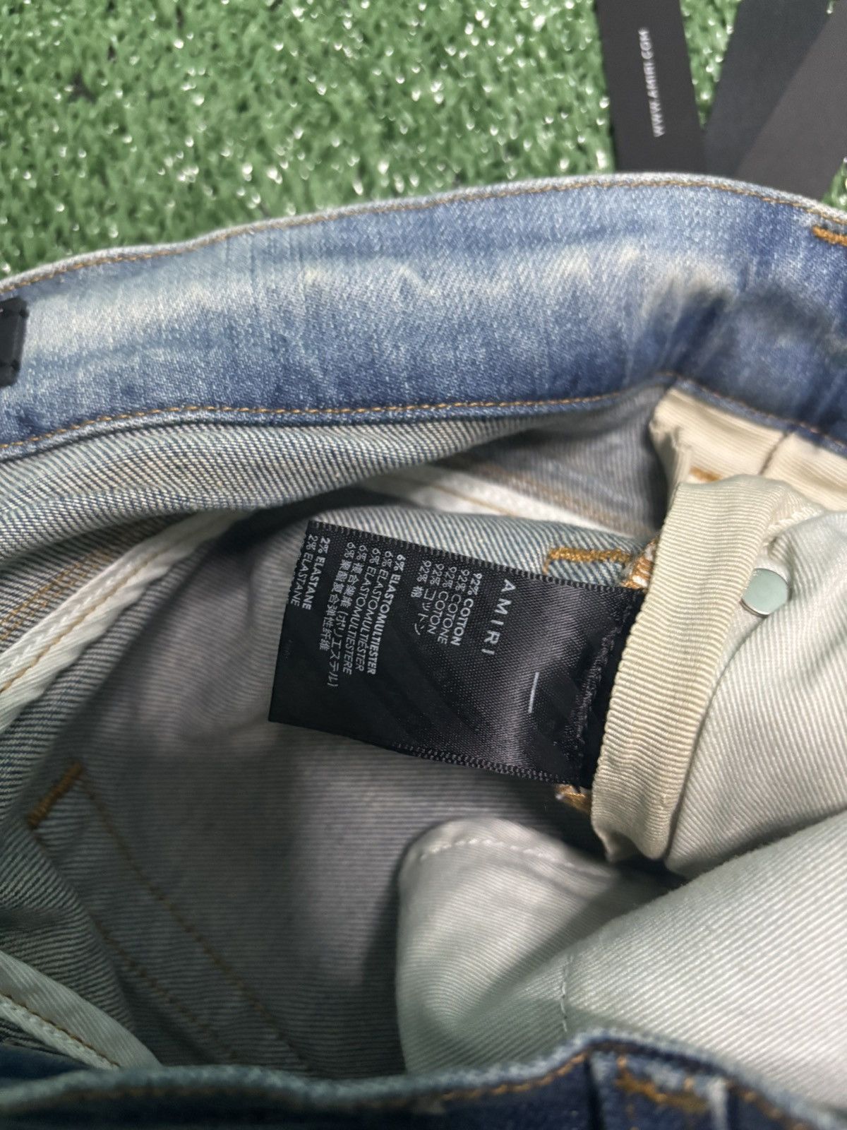Amiri Amiri Stack Jean Honeycomb Indigo Size US 31 - 3 Thumbnail
