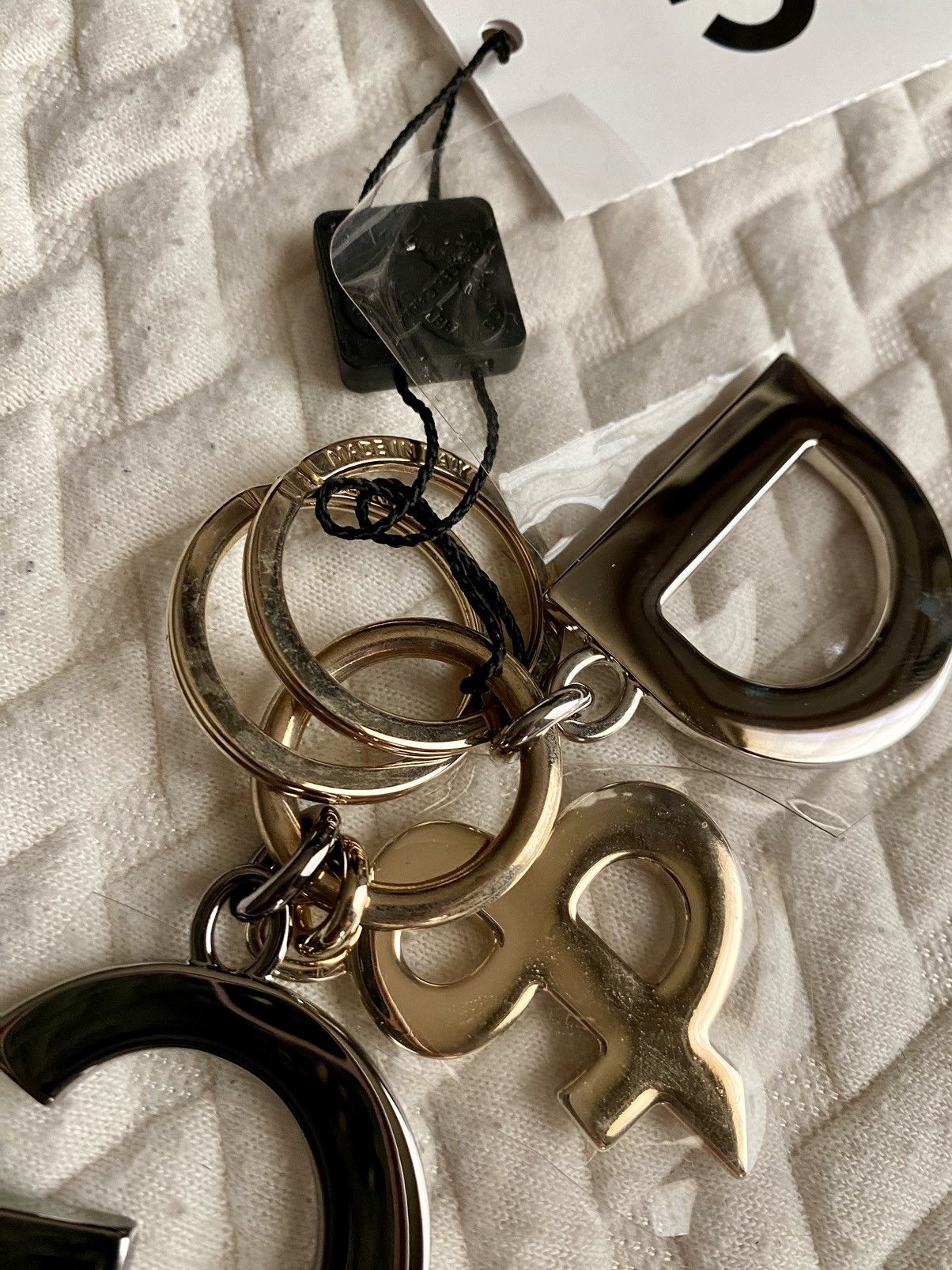 Dolce & Gabbana Dolce & Gabbana 🇮🇹 Metal/Black Calf Palladium Charm Key Chain Size ONE SIZE - 3 Thumbnail
