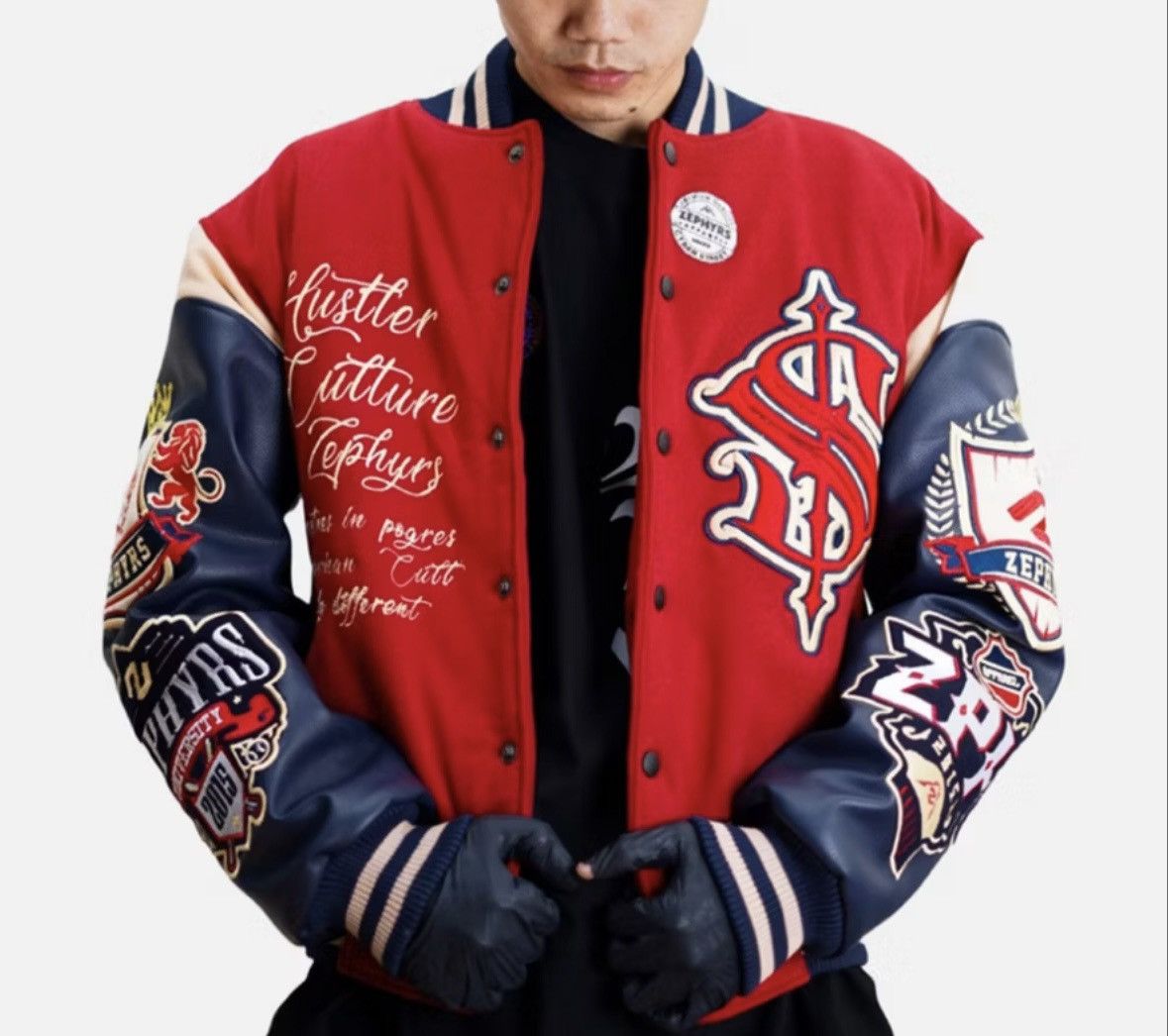 Other Varsity jacket red skull streetwear Size US L / EU 52-54 / 3 - 1 Thumbnail