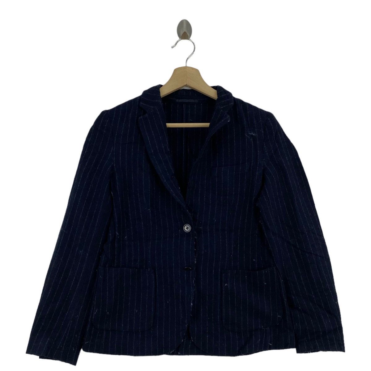 Uniqlo INES De La FRESSANGE x Uniqlo Hickory Stripes Blazer Coat Size US M / EU 48-50 / 2 - 1 Thumbnail
