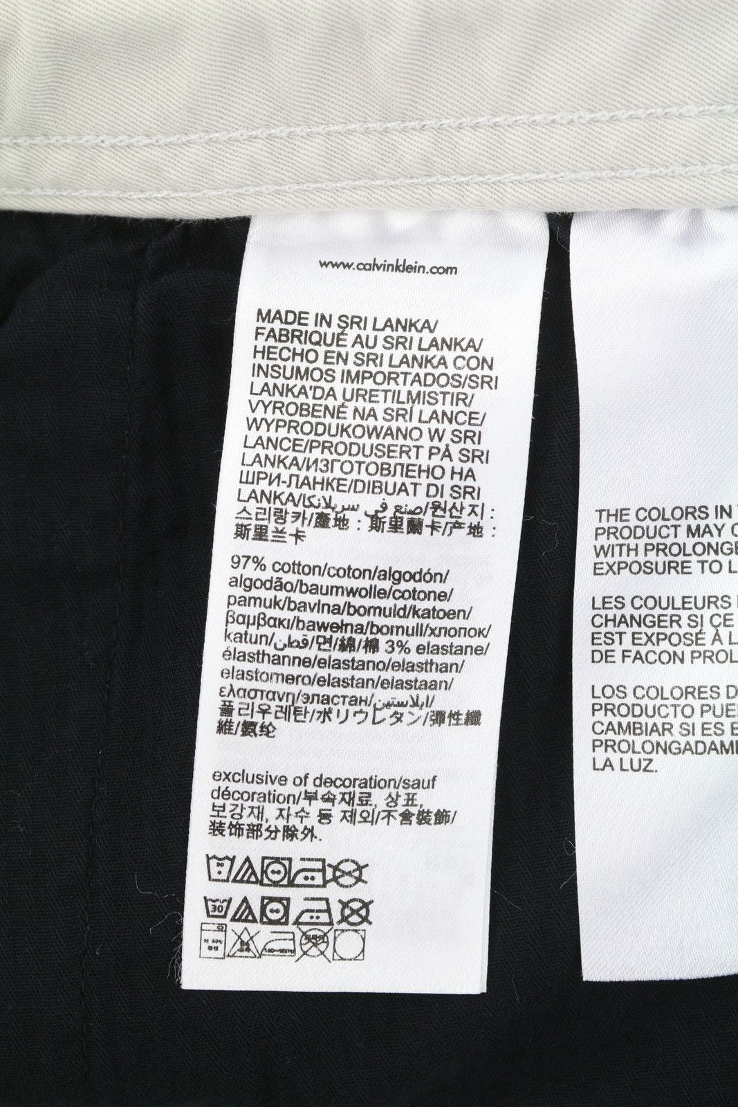 Calvin Klein STRAIGHT CARGO L Light Grey Elastic Waist Trousers 87454 Size US 34 / EU 50 - 8 Thumbnail